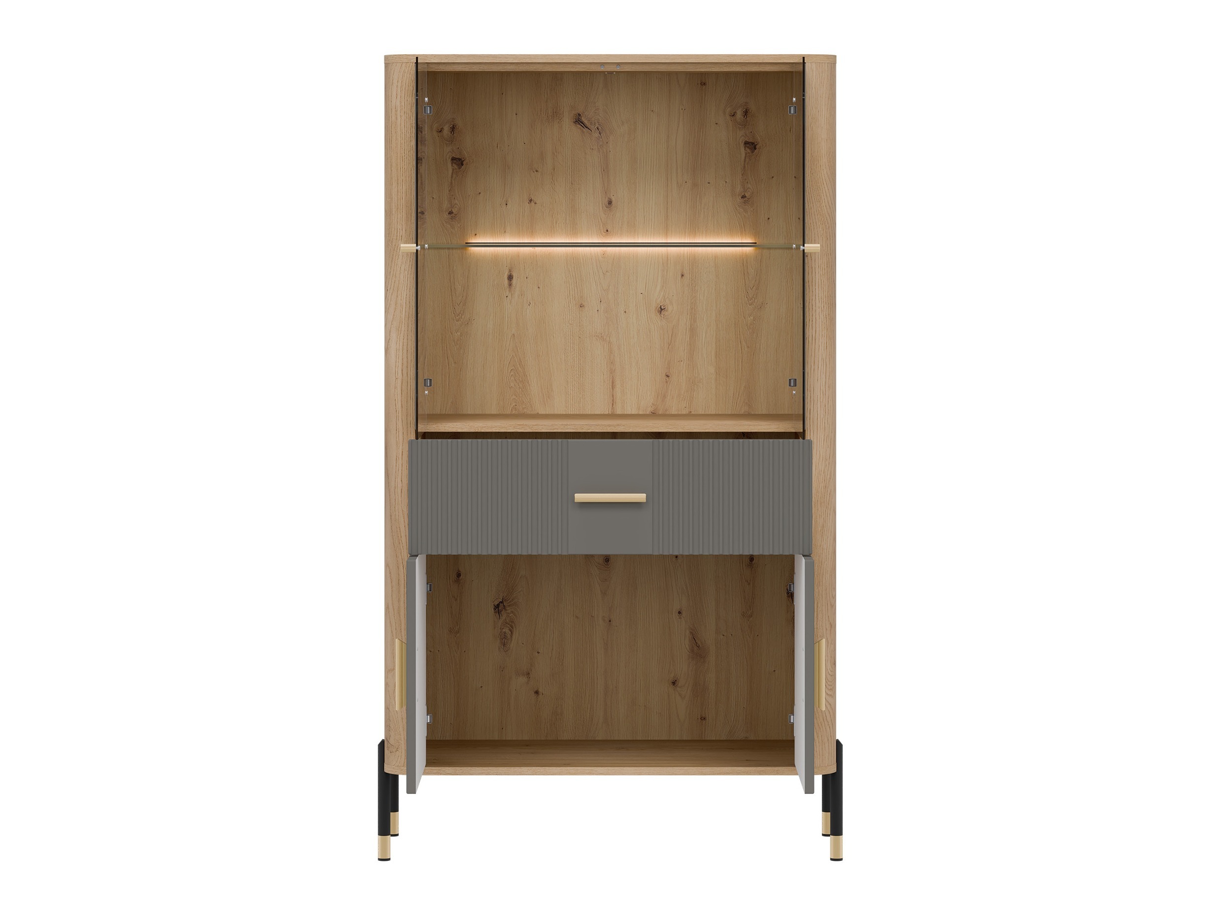 Bookcase Flosora 125 (Grey)