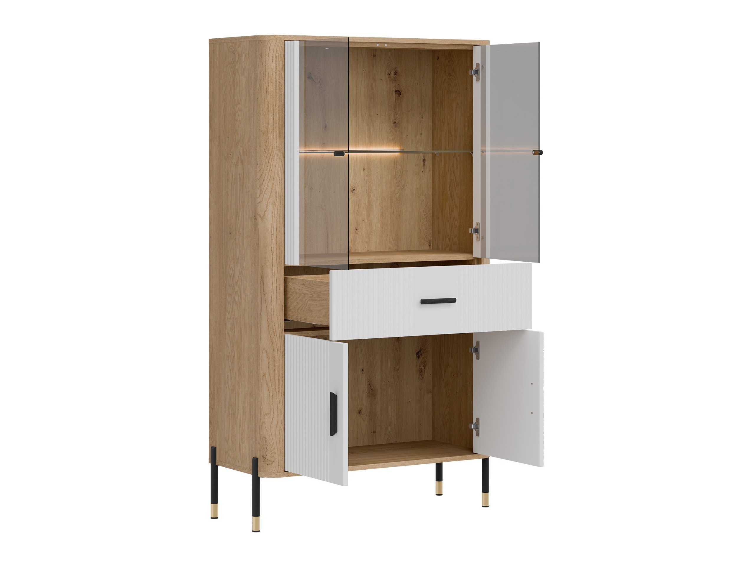 Bookcase Flosora 125 (White)