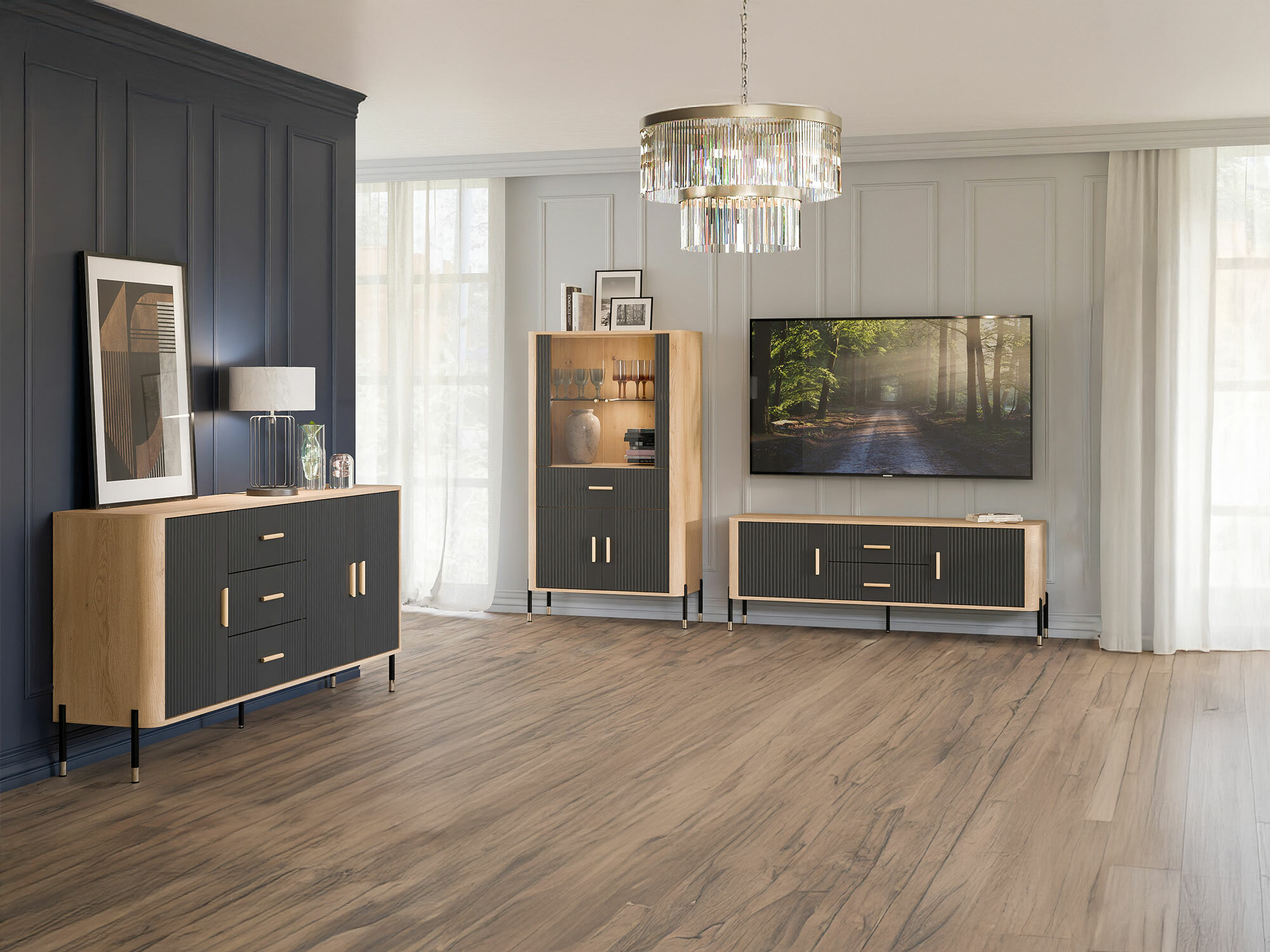 Bookcase Flosora 125 (Anthracite)