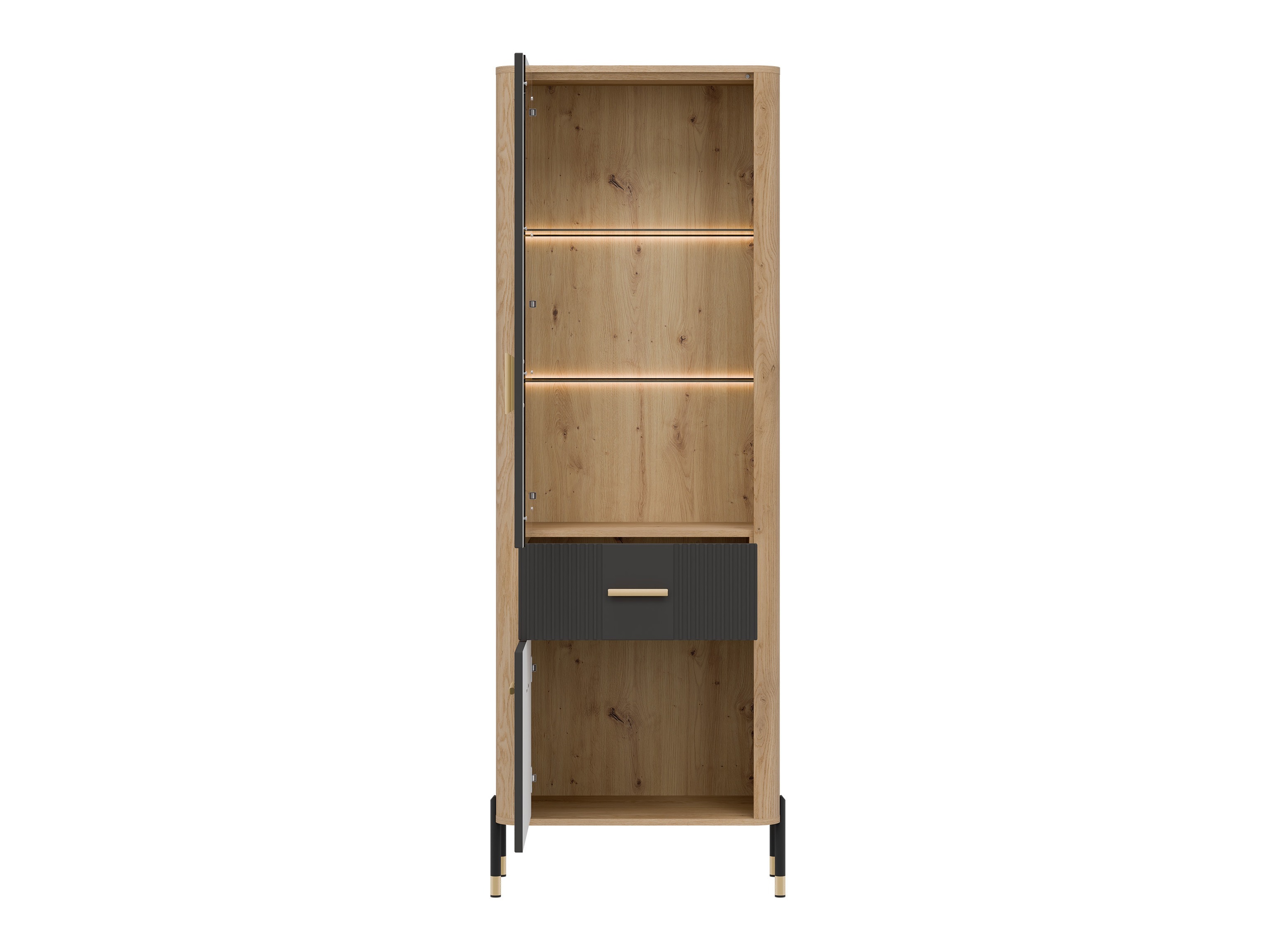 Bookcase Flosora 127 (Anthracite)
