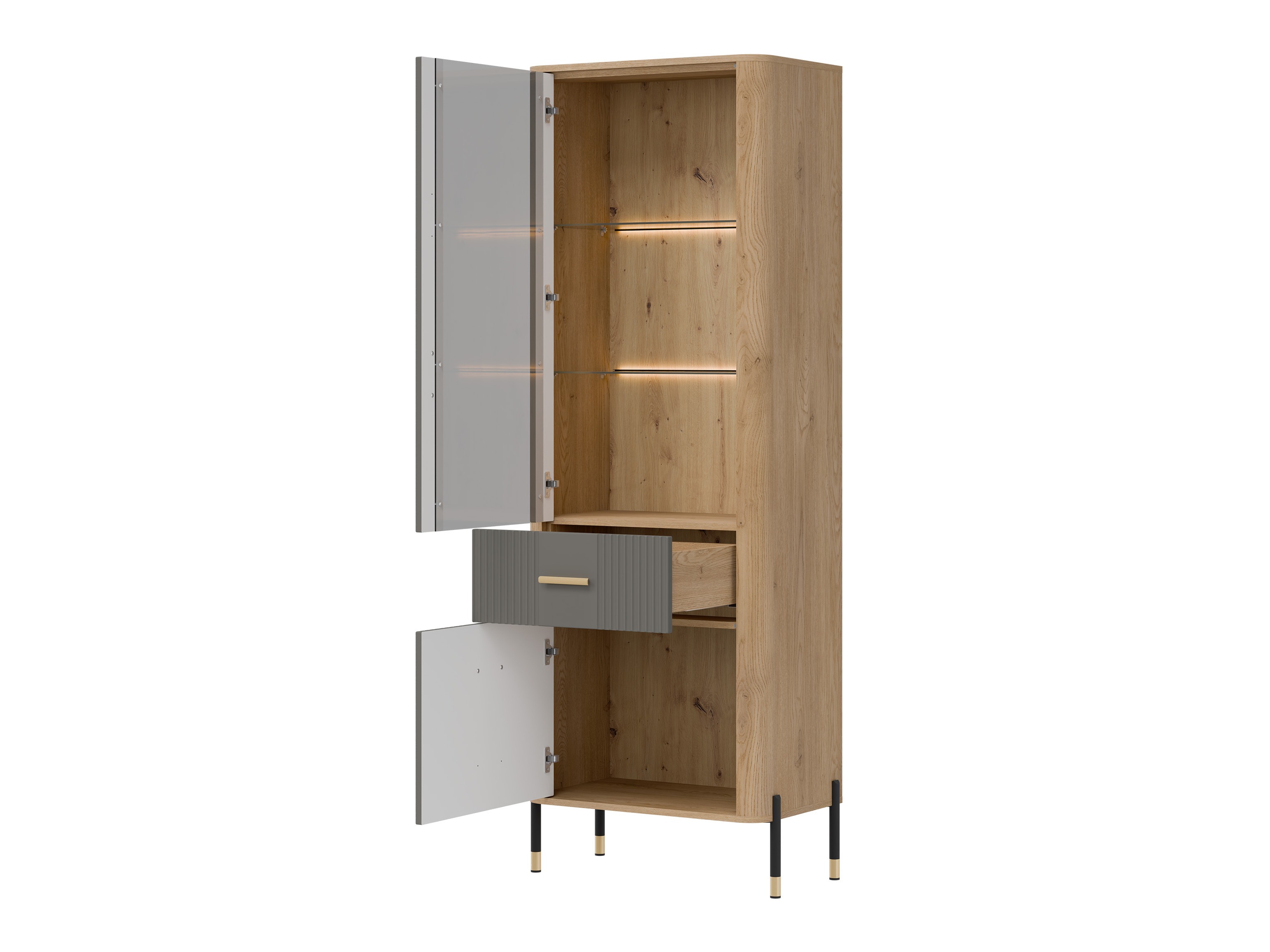 Bookcase Flosora 127 (Grey)