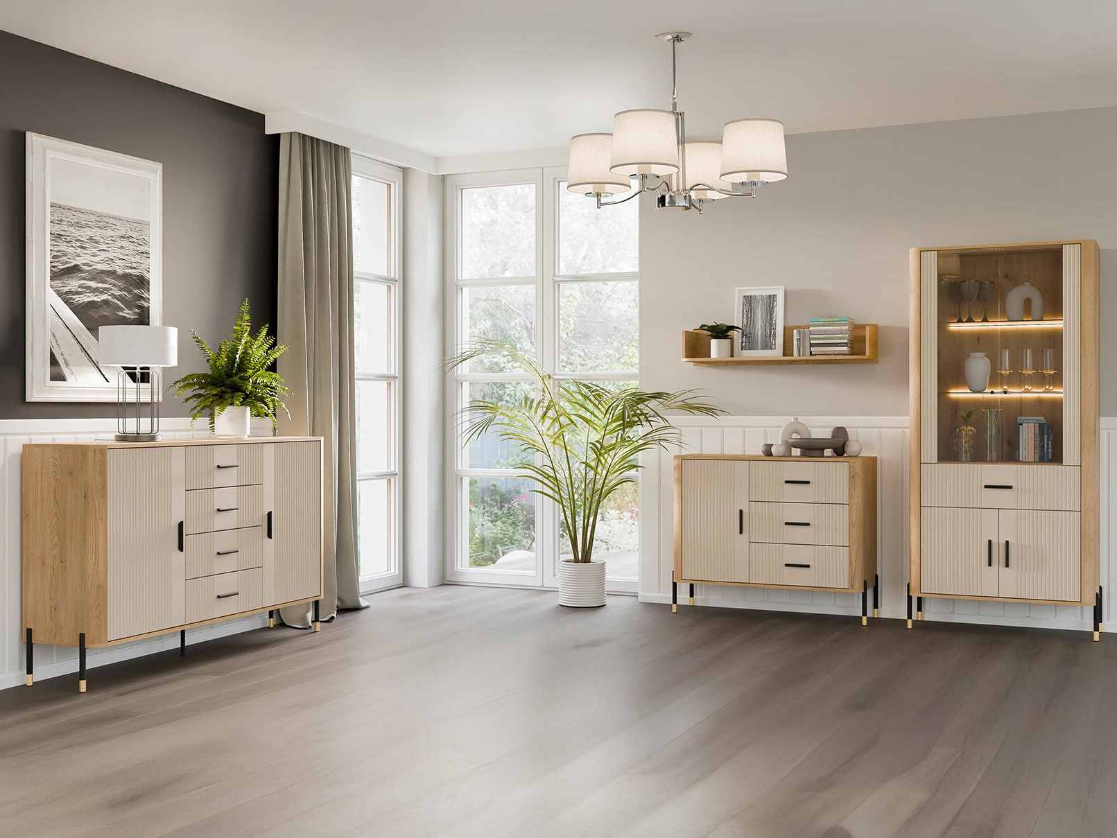 Bookcase Flosora 129 (Cashmere)