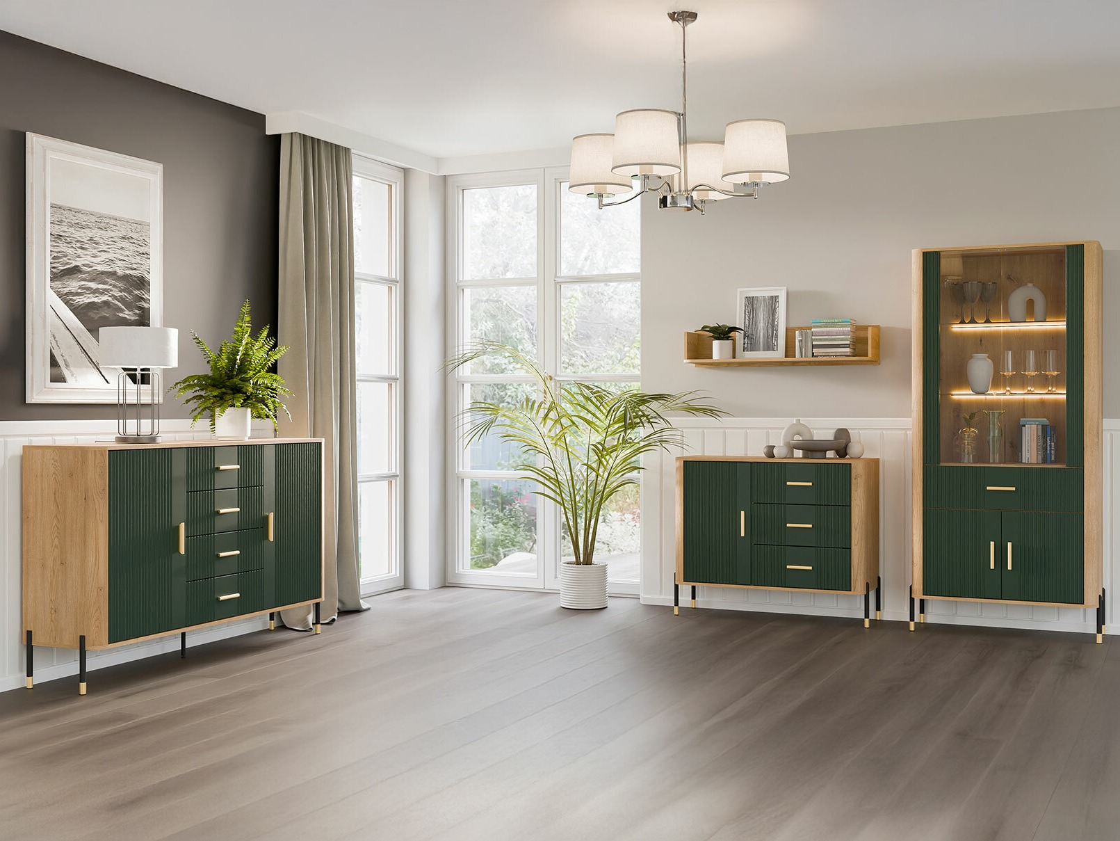 Bookcase Flosora 129 (Green)