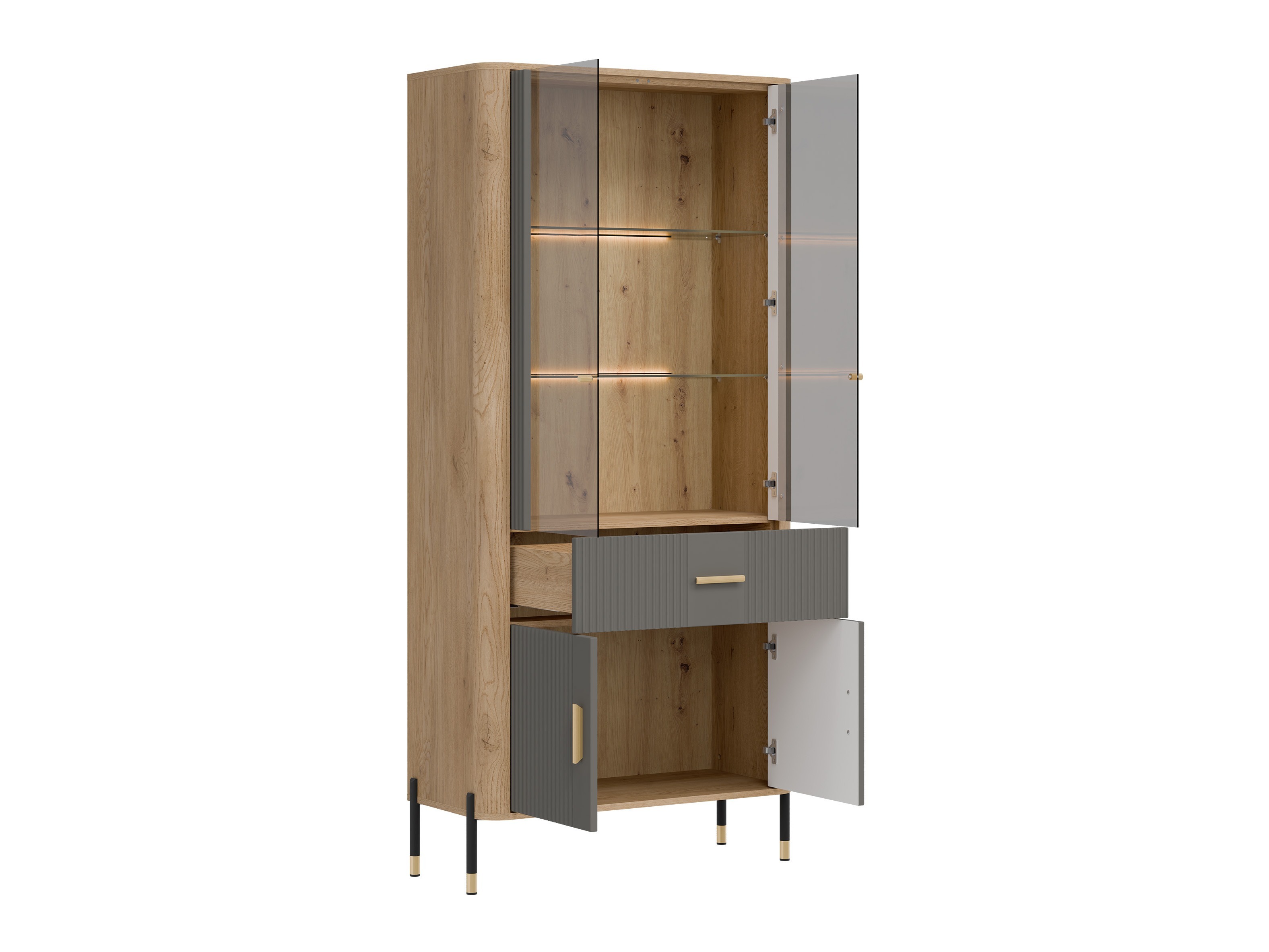 Bookcase Flosora 129 (Grey)