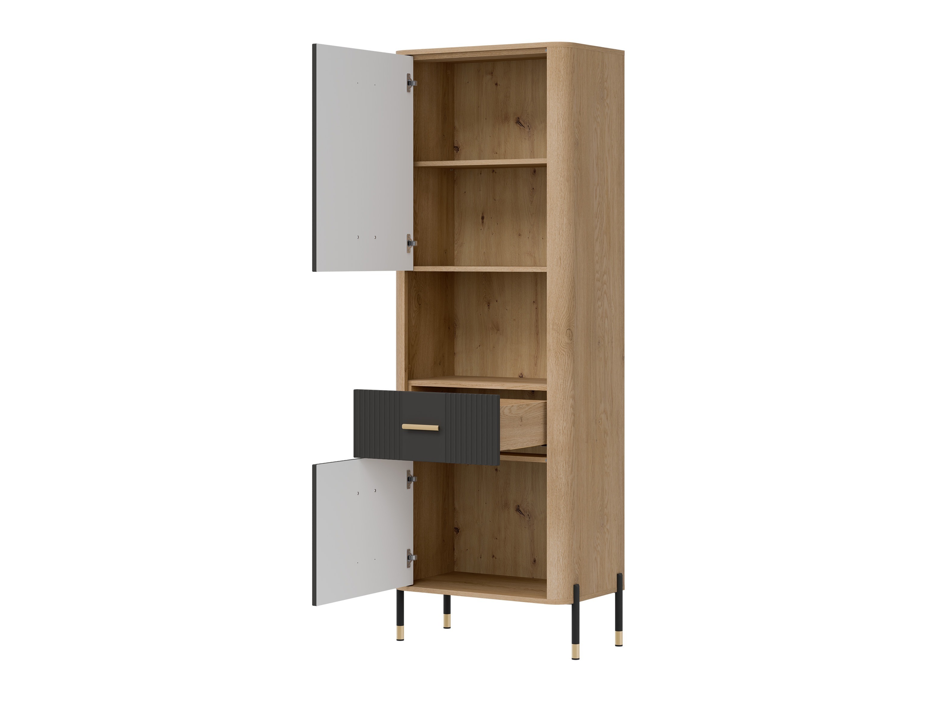 Bookcase Flosora 131 (Anthracite)