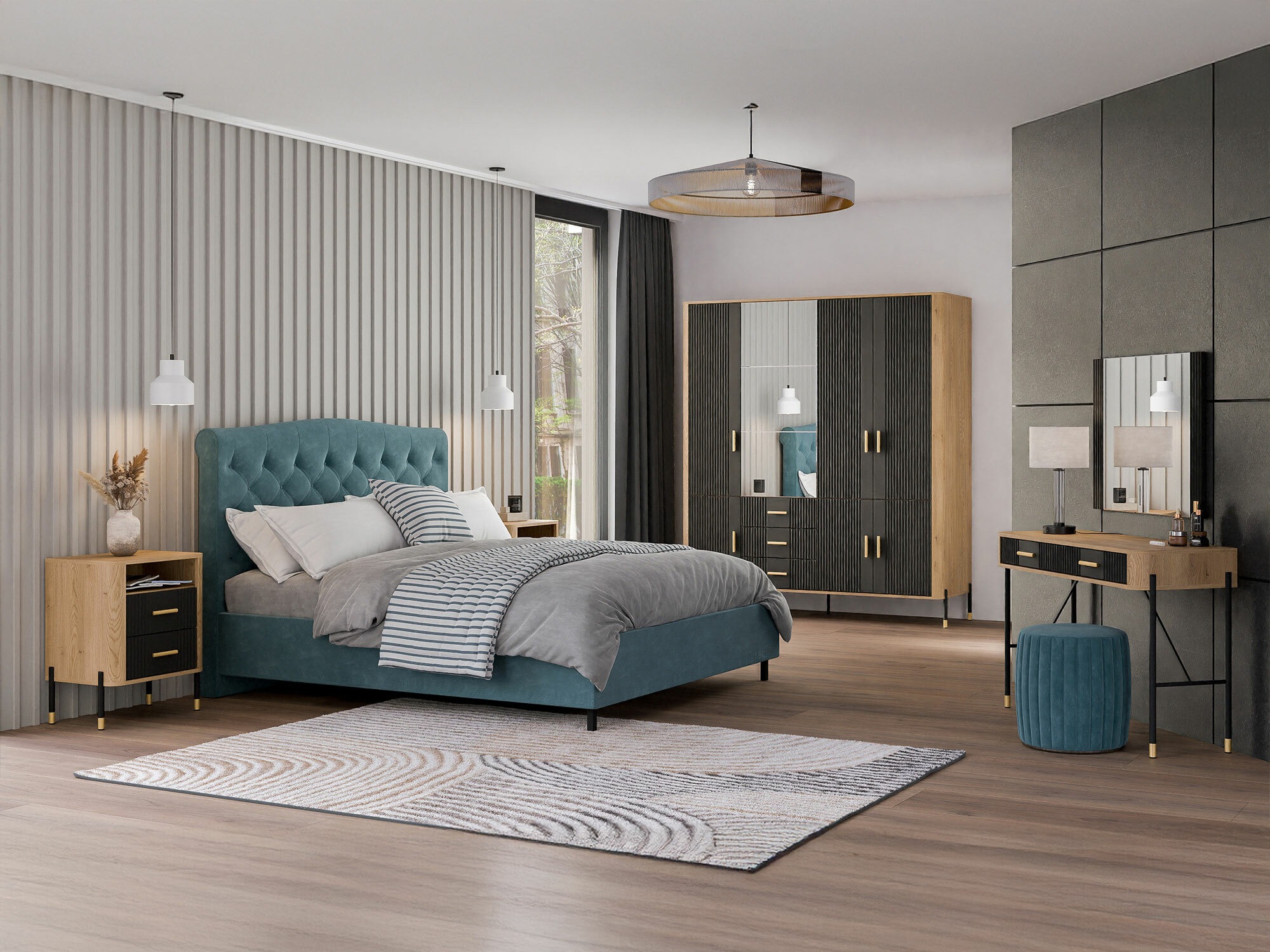 Wardrobe Flosora 135 (Anthracite)