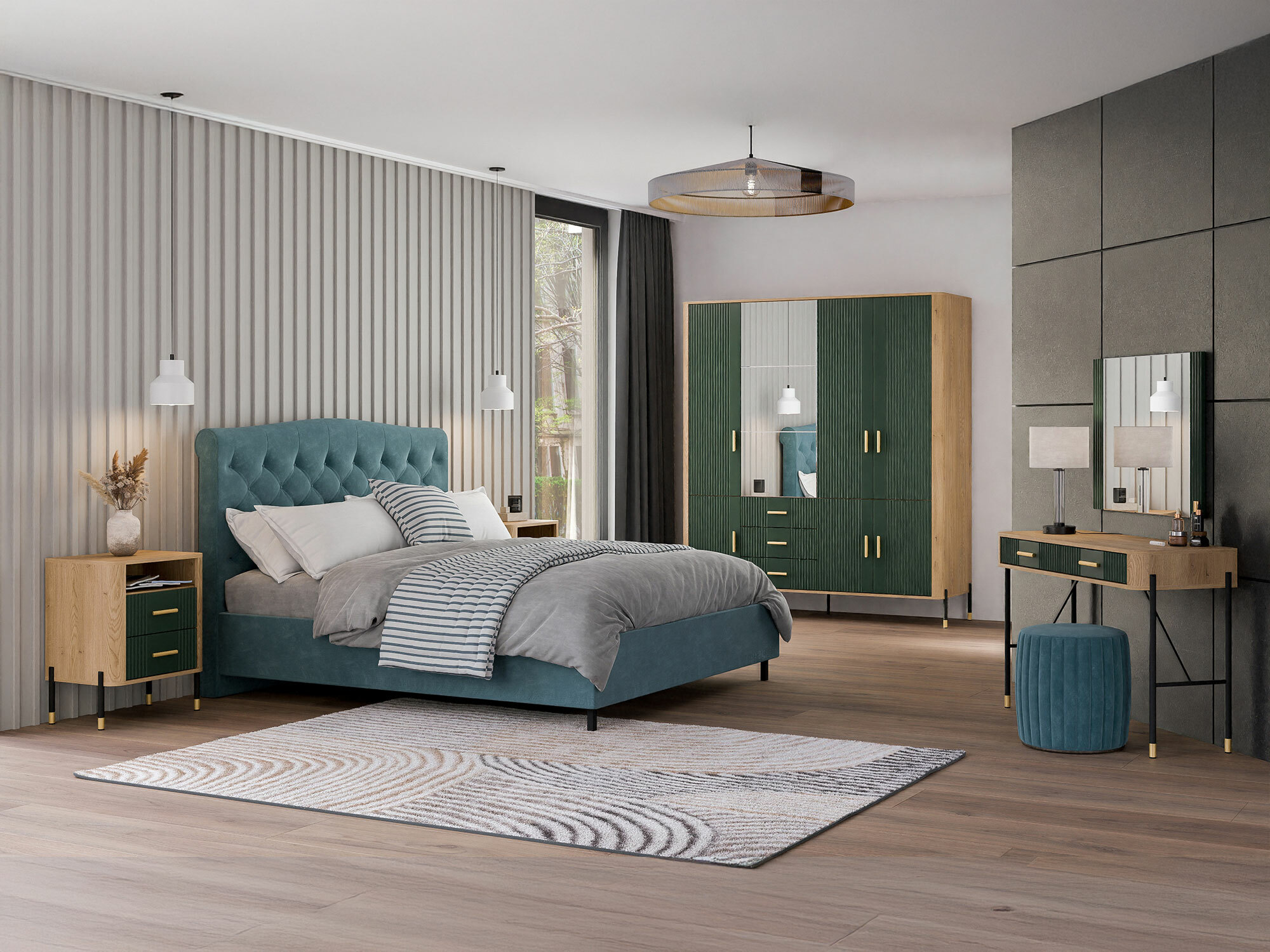 Dressing table Flosora 137 (Green)