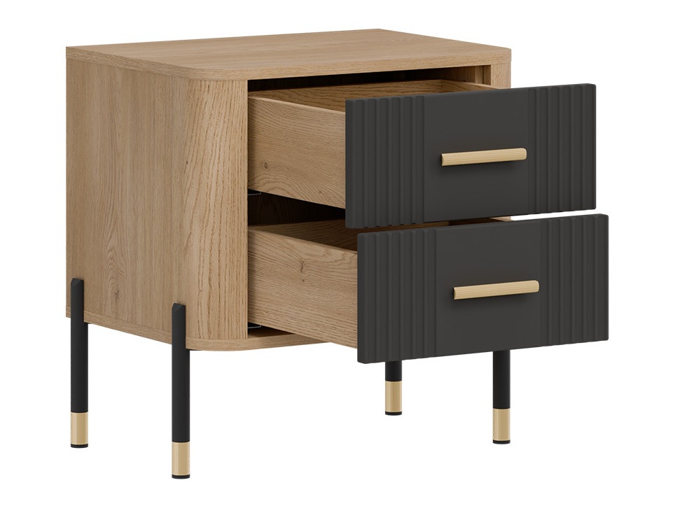 Bedside table Flosora 140 (Anthracite)