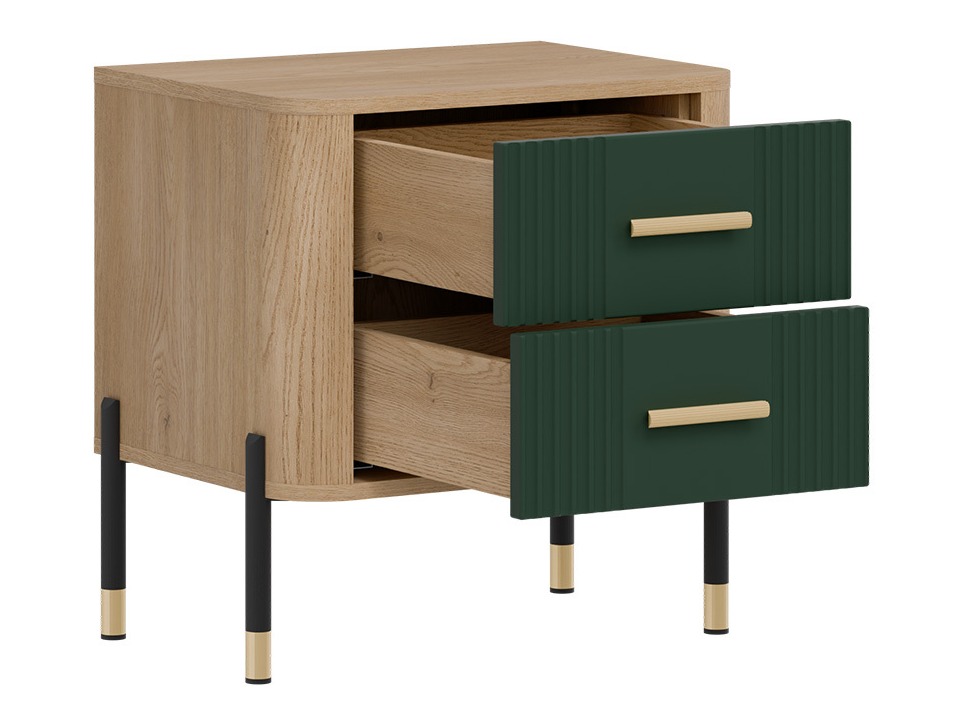 Bedside table Flosora 140 (Green)