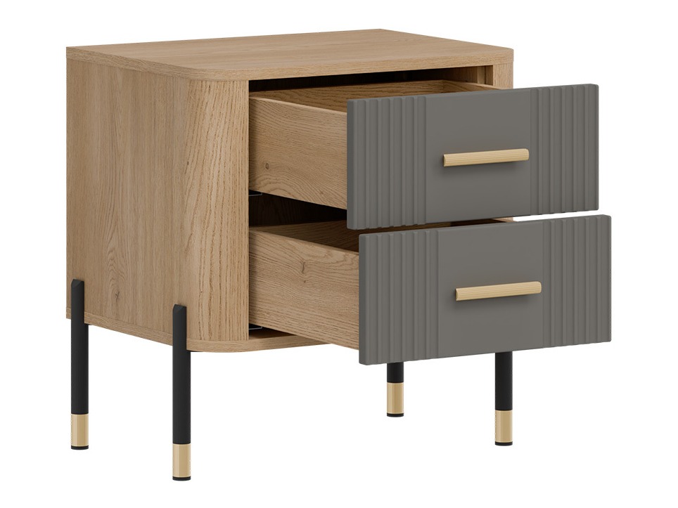 Bedside table Flosora 140 (Grey)