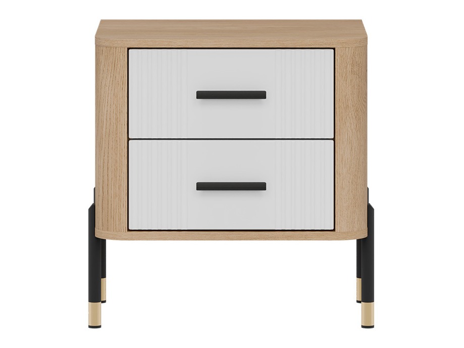 Bedside table Flosora 140 (White)