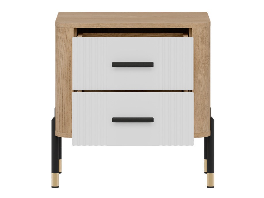 Bedside table Flosora 140 (White)