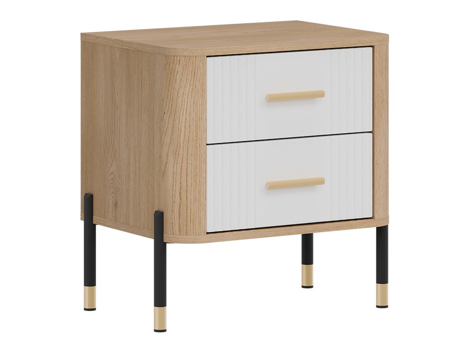 Bedside table Flosora 140 (White)