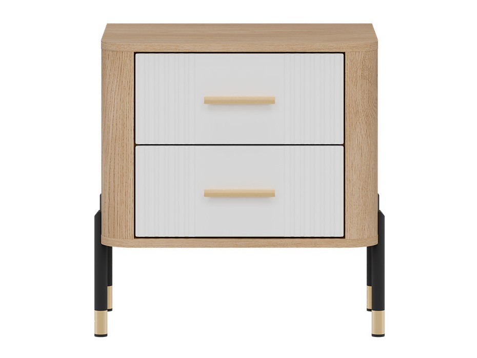 Bedside table Flosora 140 (White)