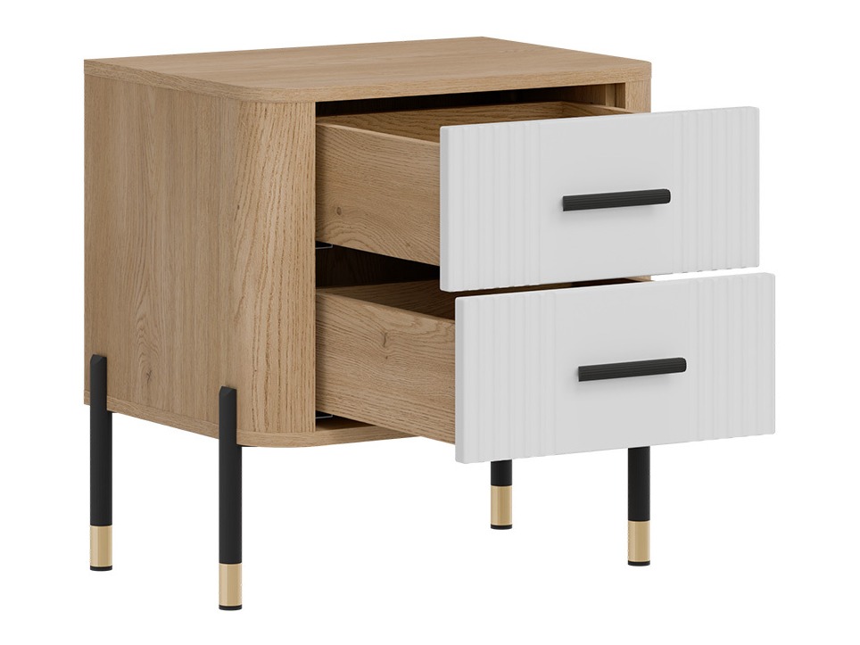 Bedside table Flosora 140 (White)