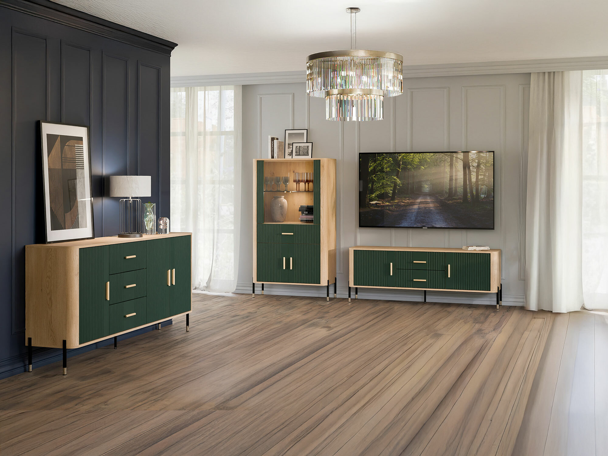 Living room set Flosora 147 (Green)