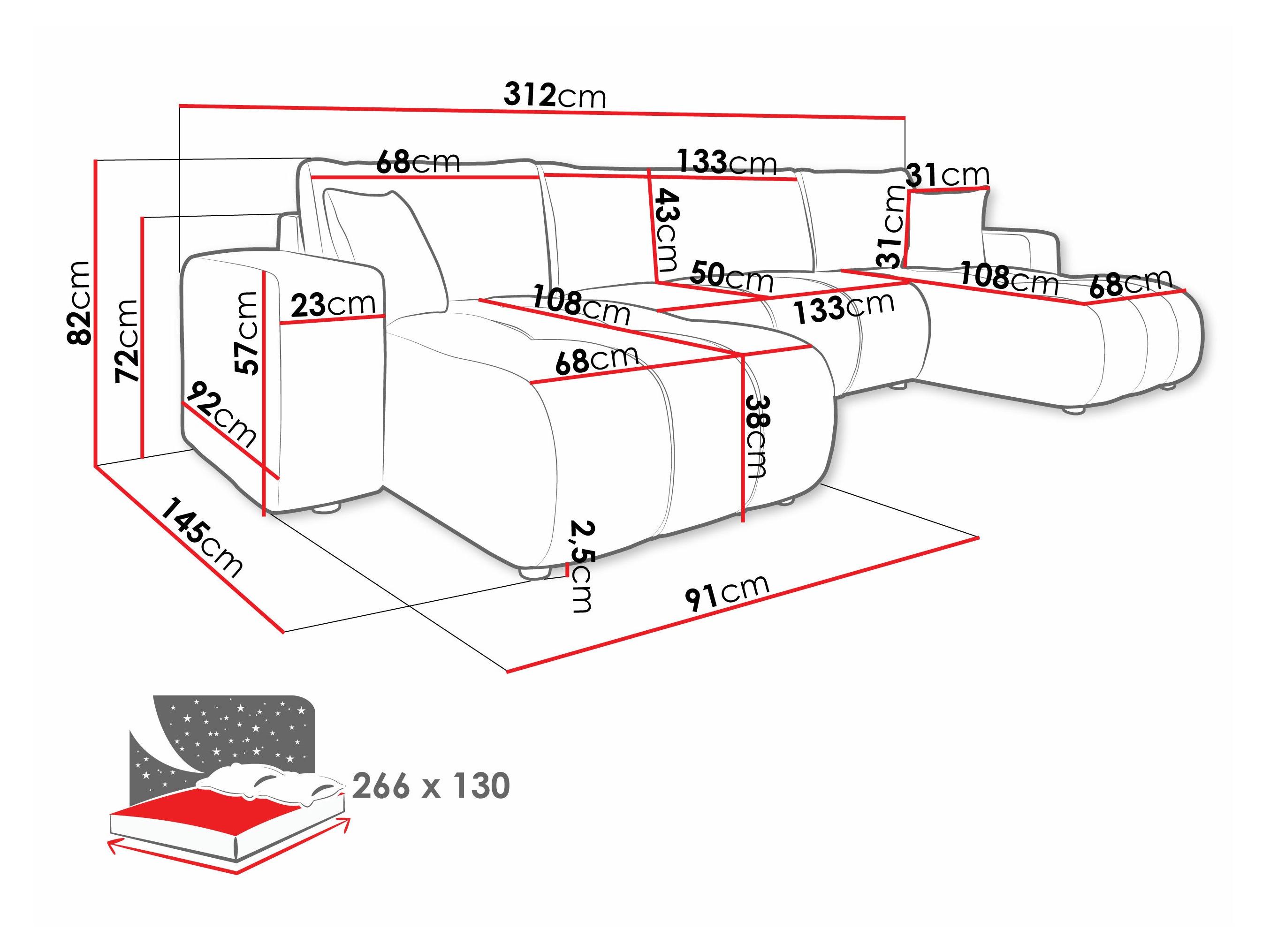 Corner sofa Comfivo Laurus II (Velo 626)