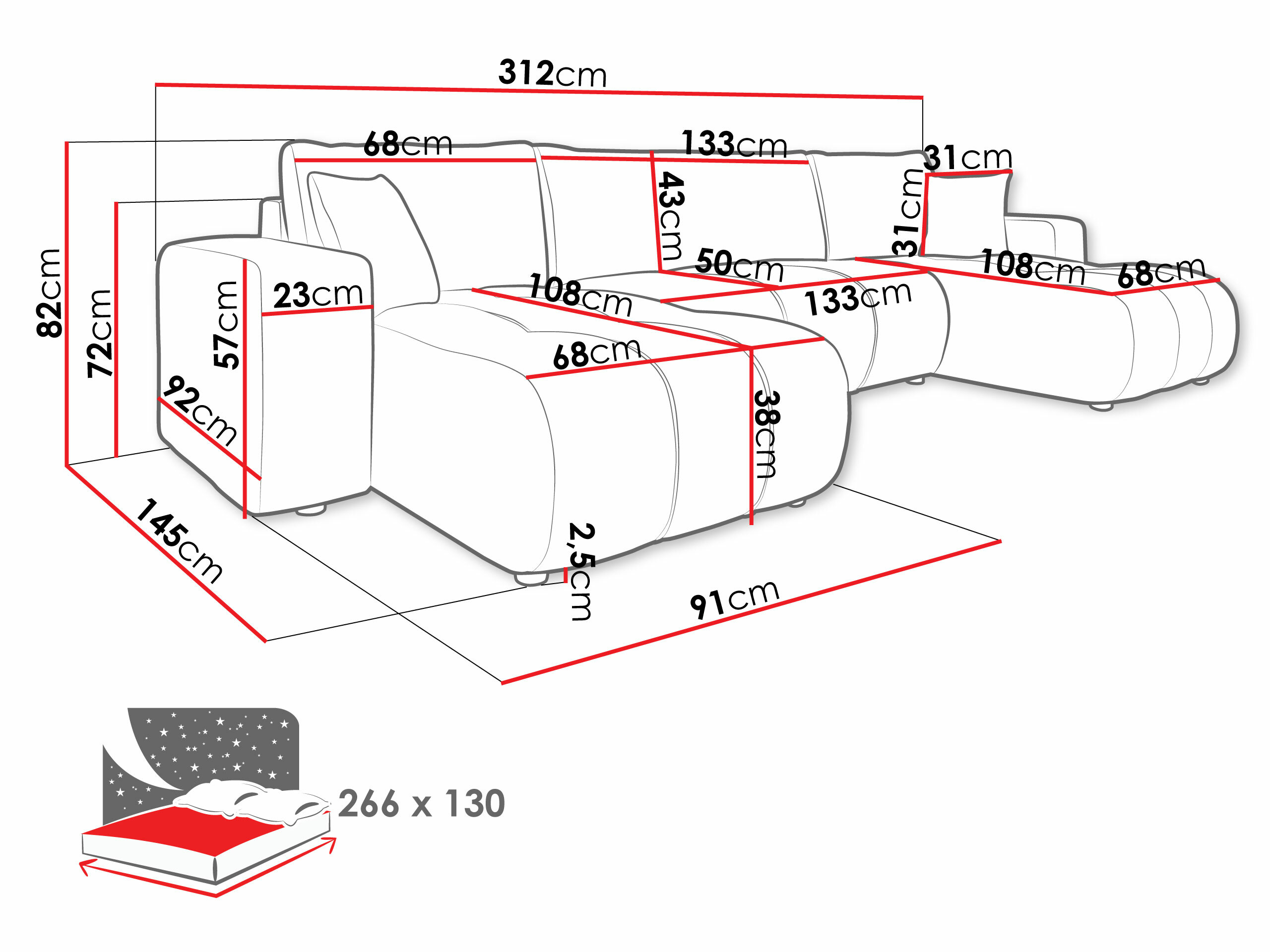 Corner sofa Comfivo Laurus II (Velo 636)