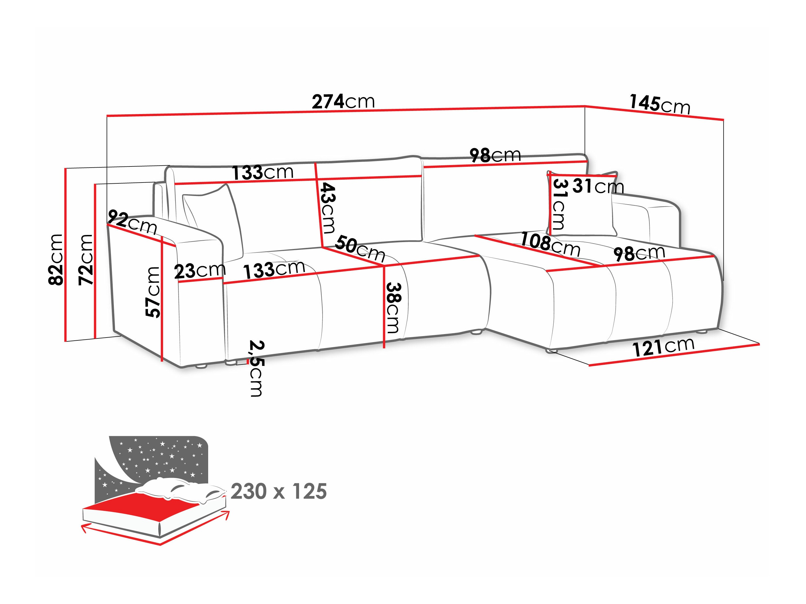Corner sofa Comfivo Laurus I (Velo 635)