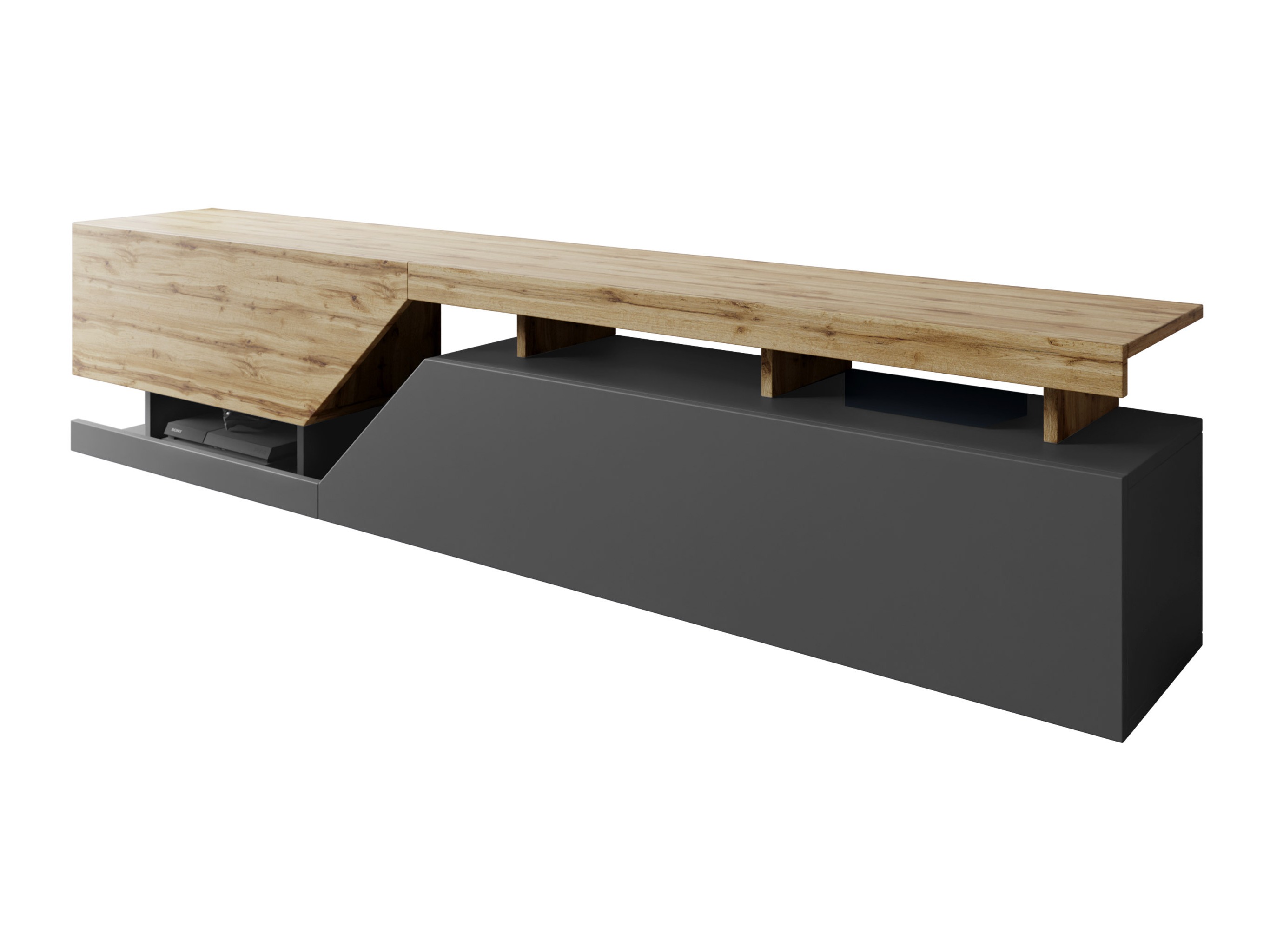 TV stand Comfivo Daldune I (Wotan Oak + Anthracite)