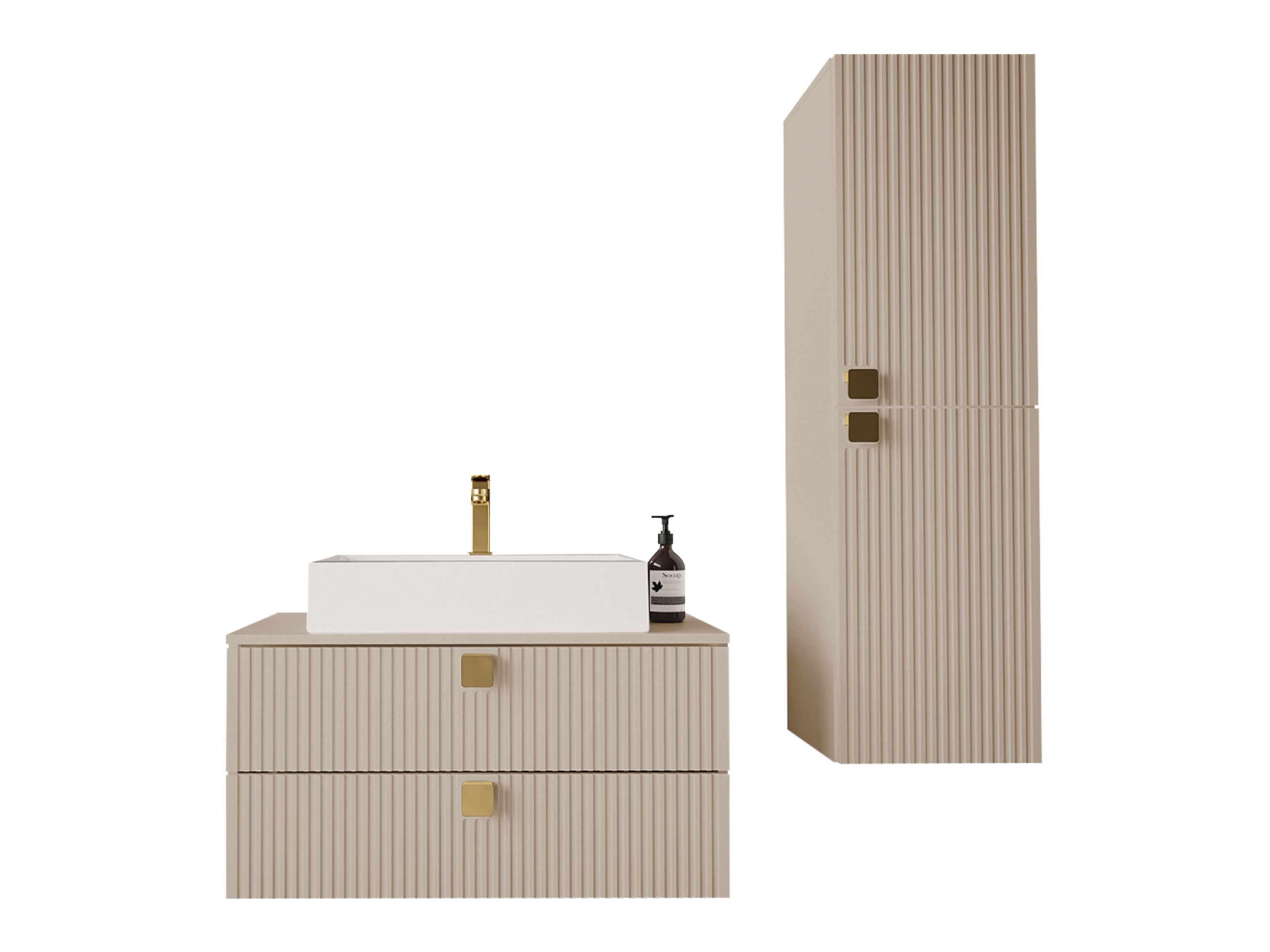 Bathroom set Panium (Light brown)