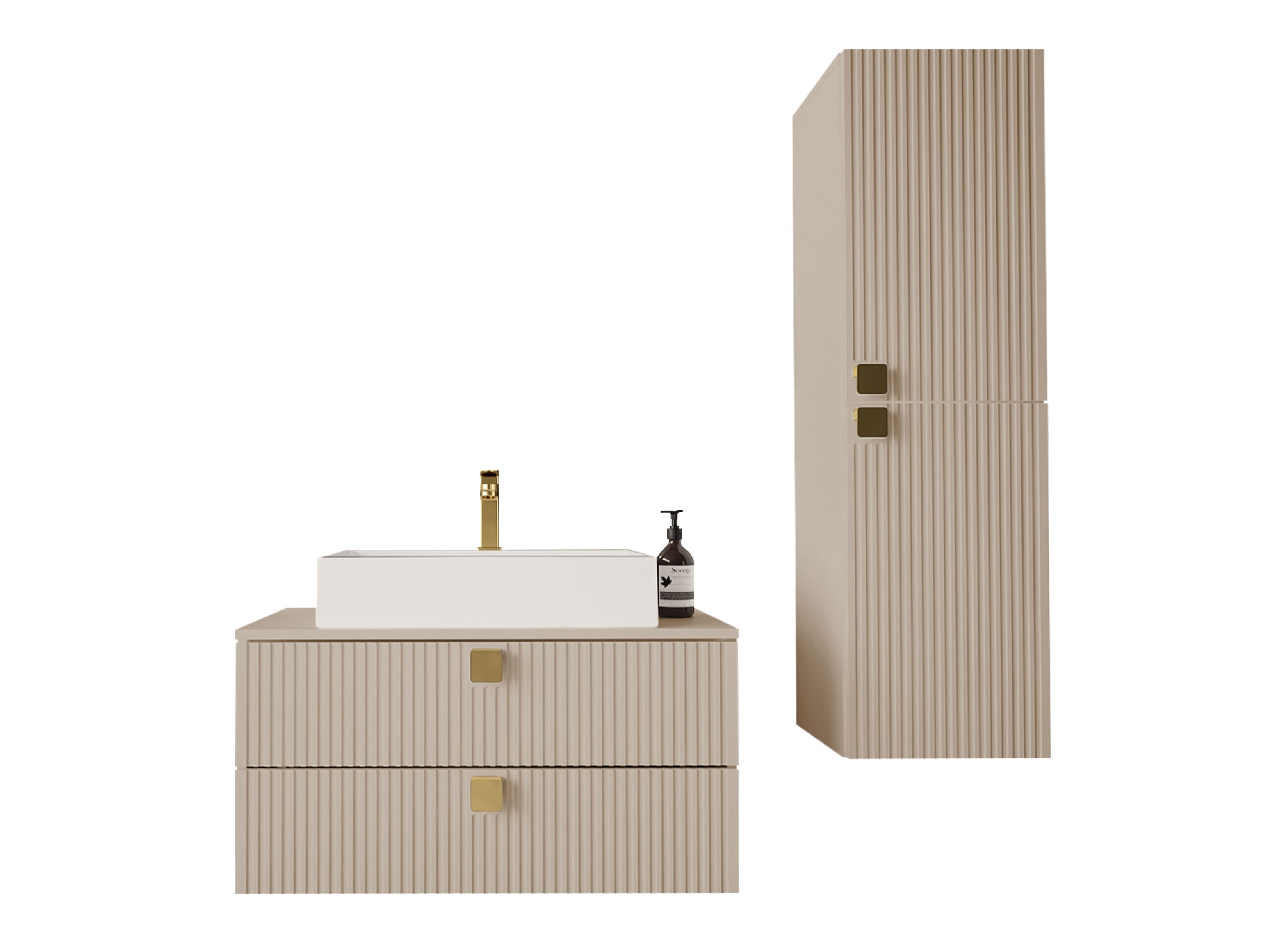 Bathroom set Panium (Light brown)