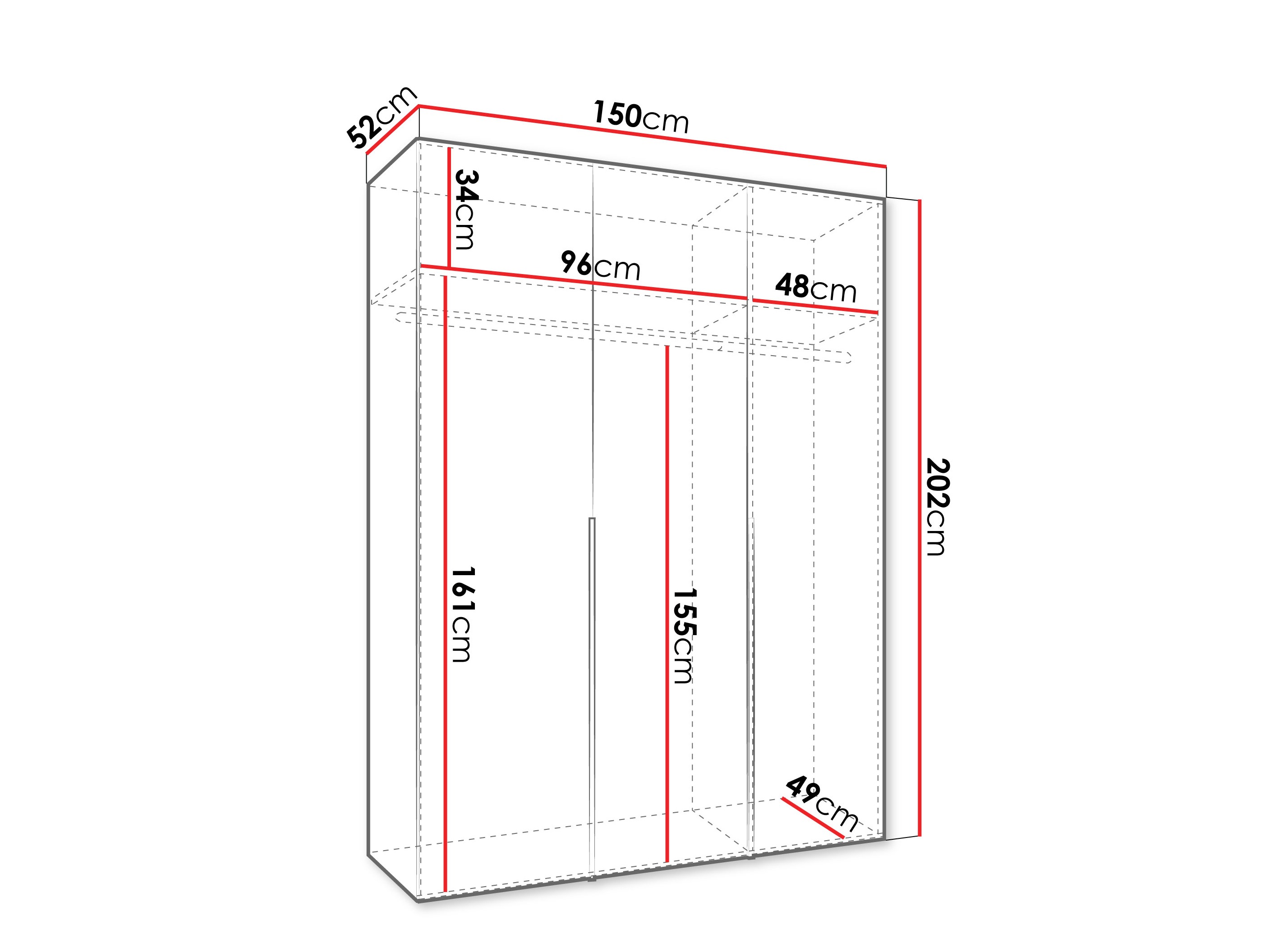 Wardrobe Hartford 536 (White)