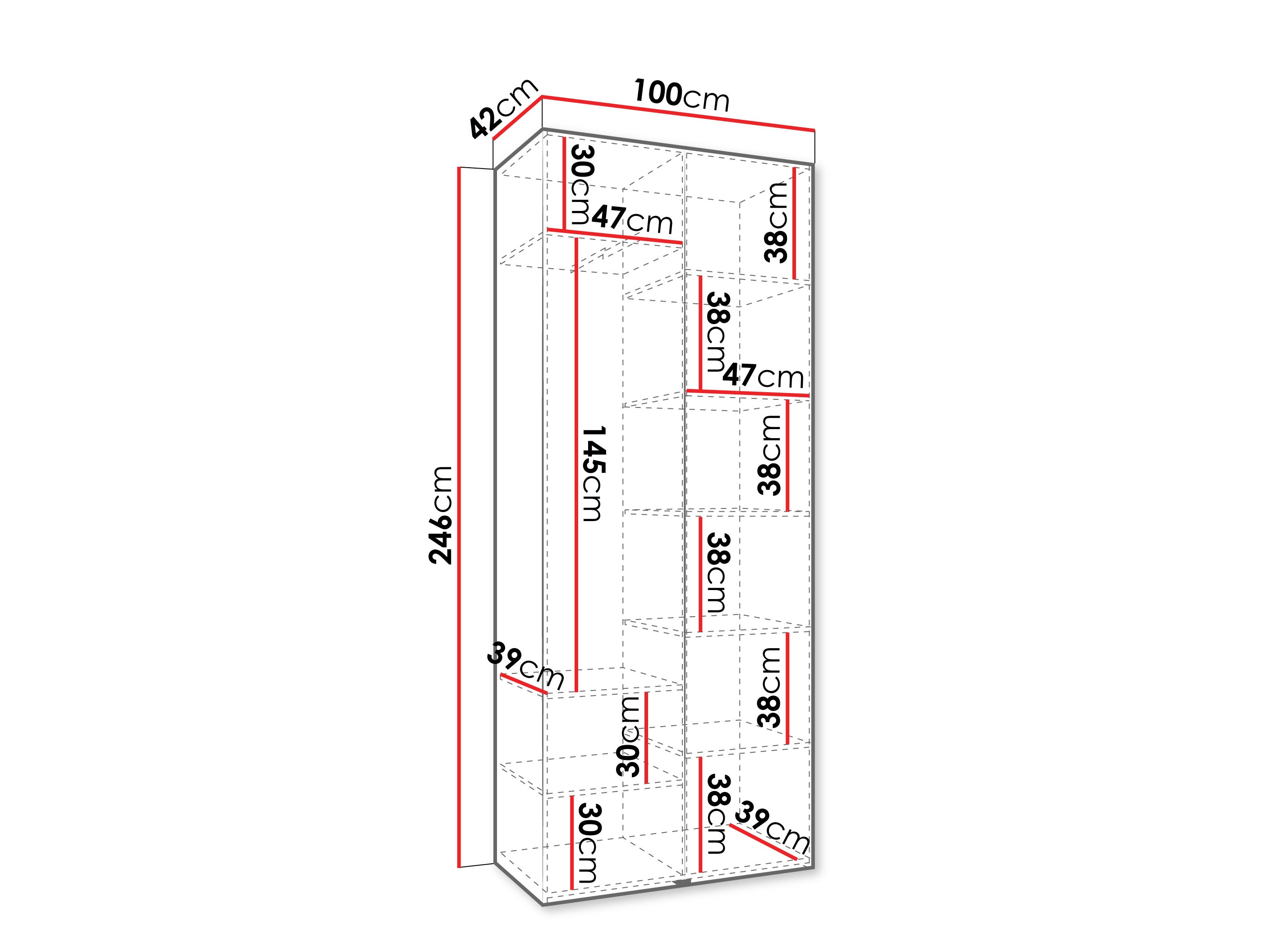 Wardrobe Hartford 540 (White)