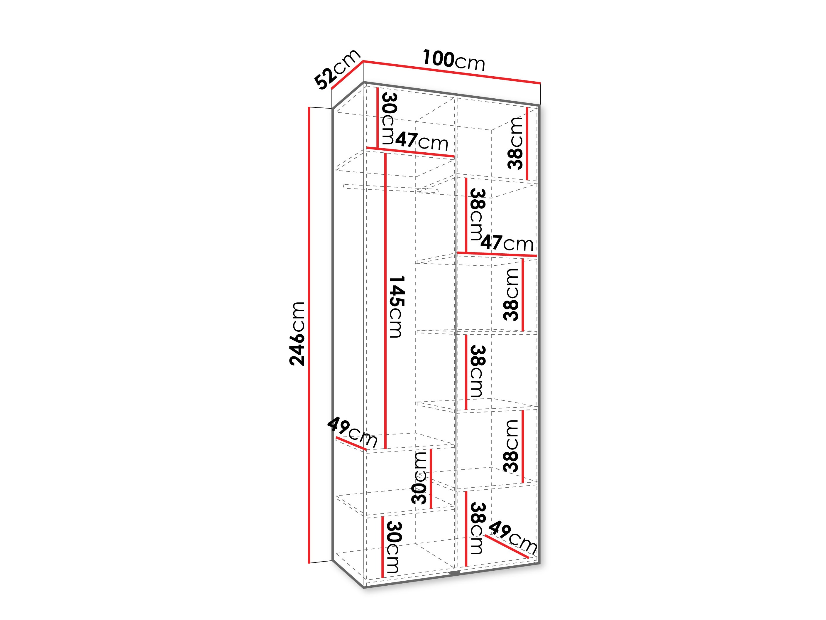 Wardrobe Hartford 540 (White)