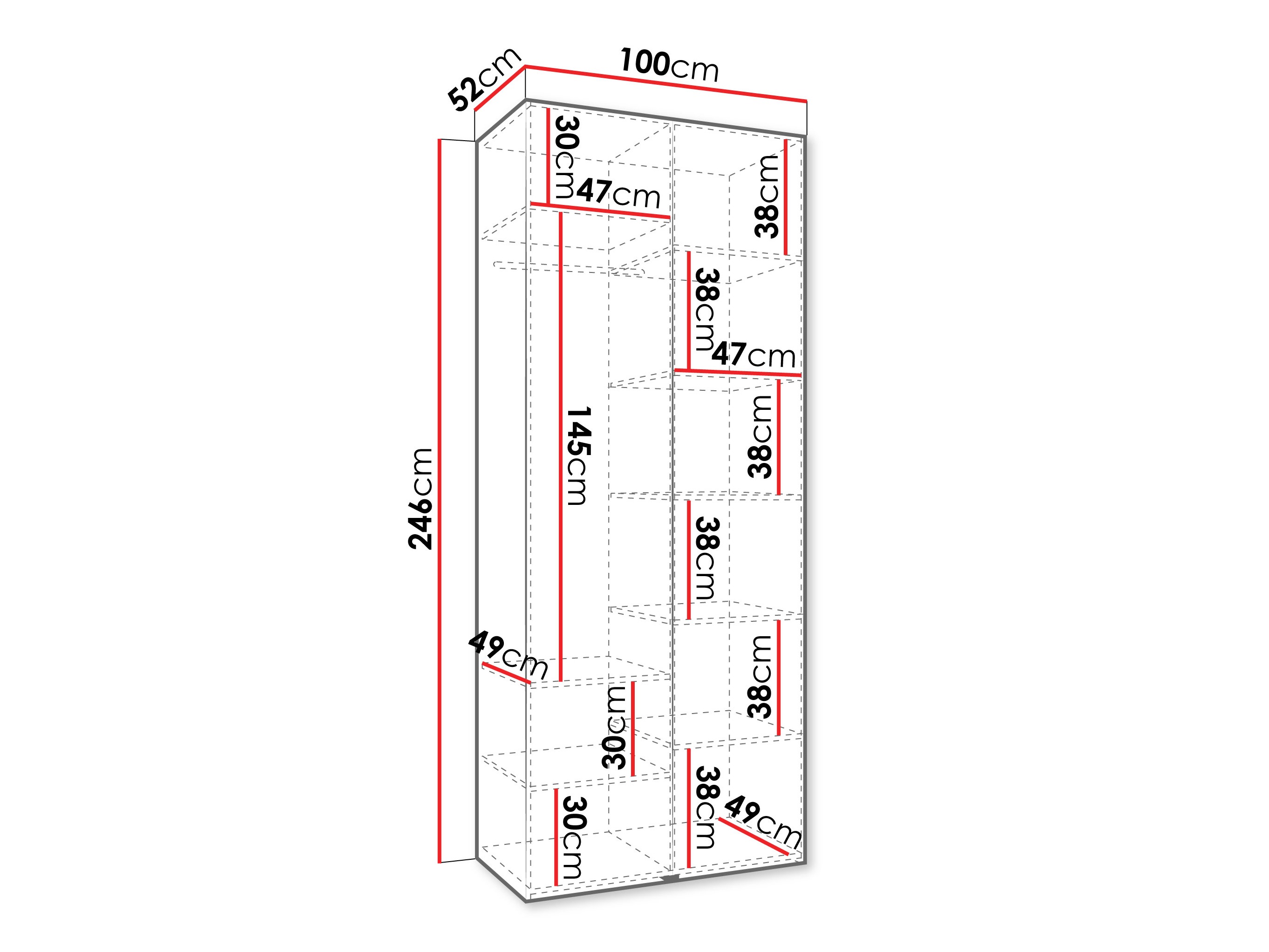 Wardrobe Hartford 540 (White)