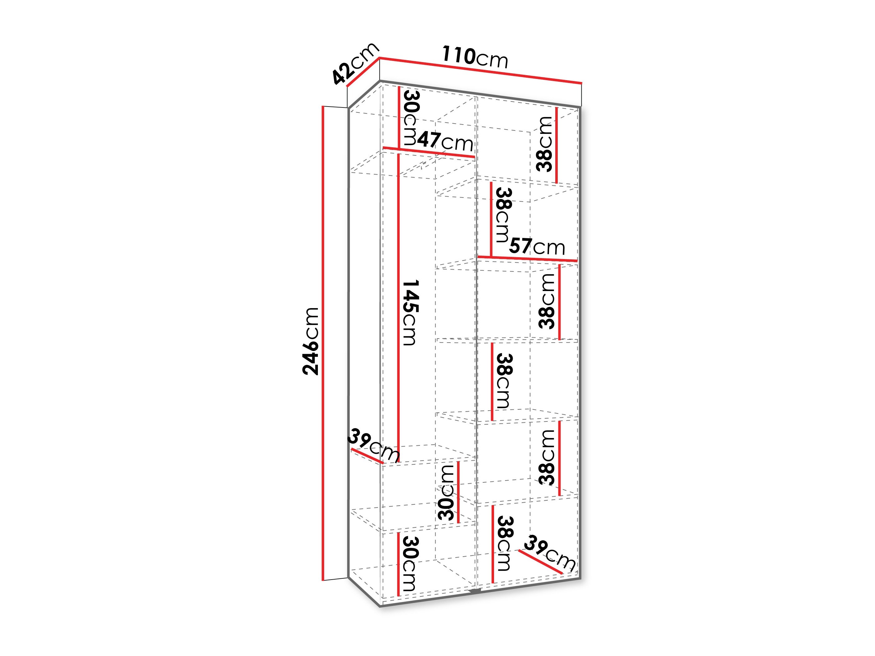 Wardrobe Hartford 540 (White)