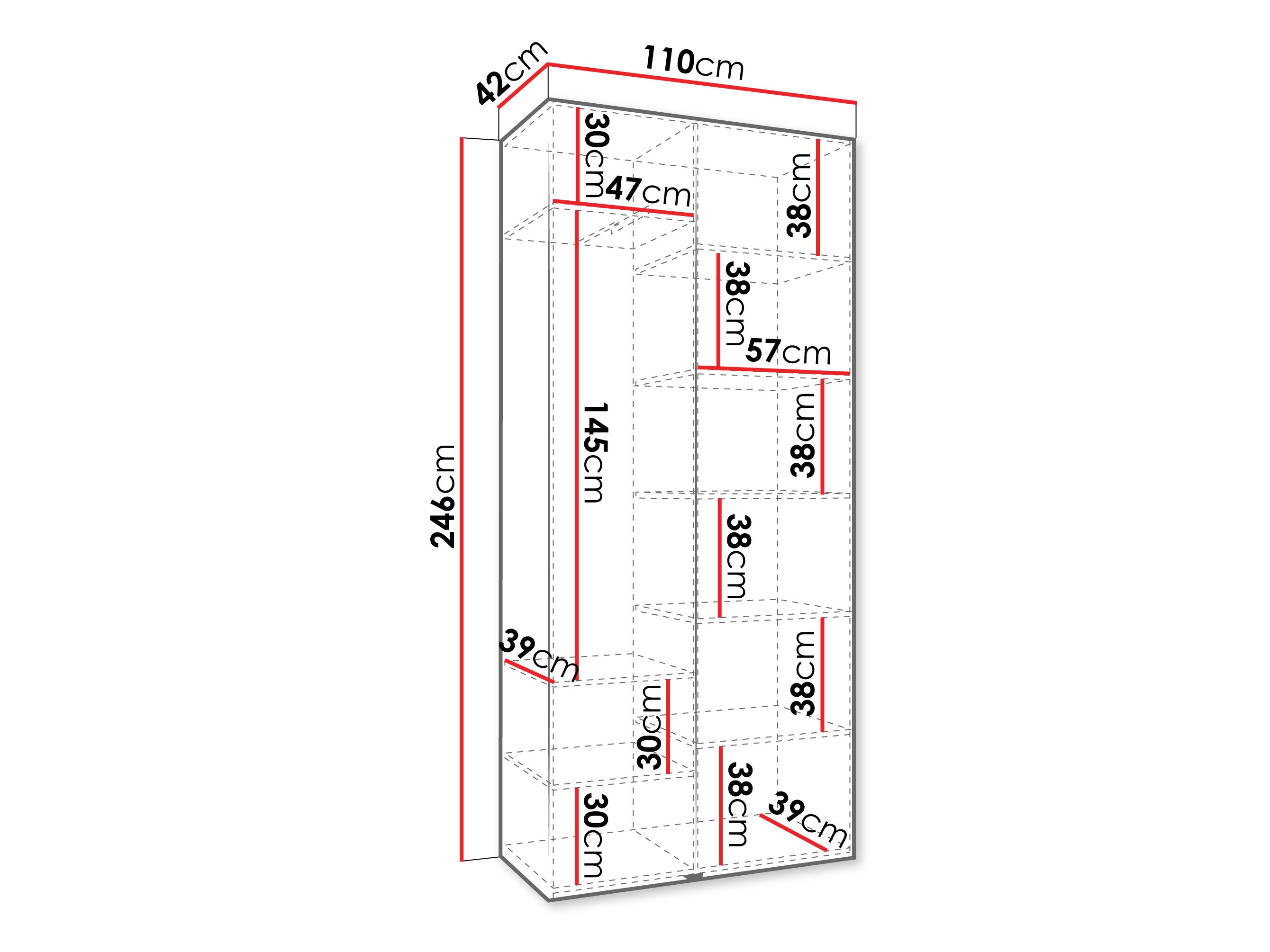 Wardrobe Hartford 540 (White)