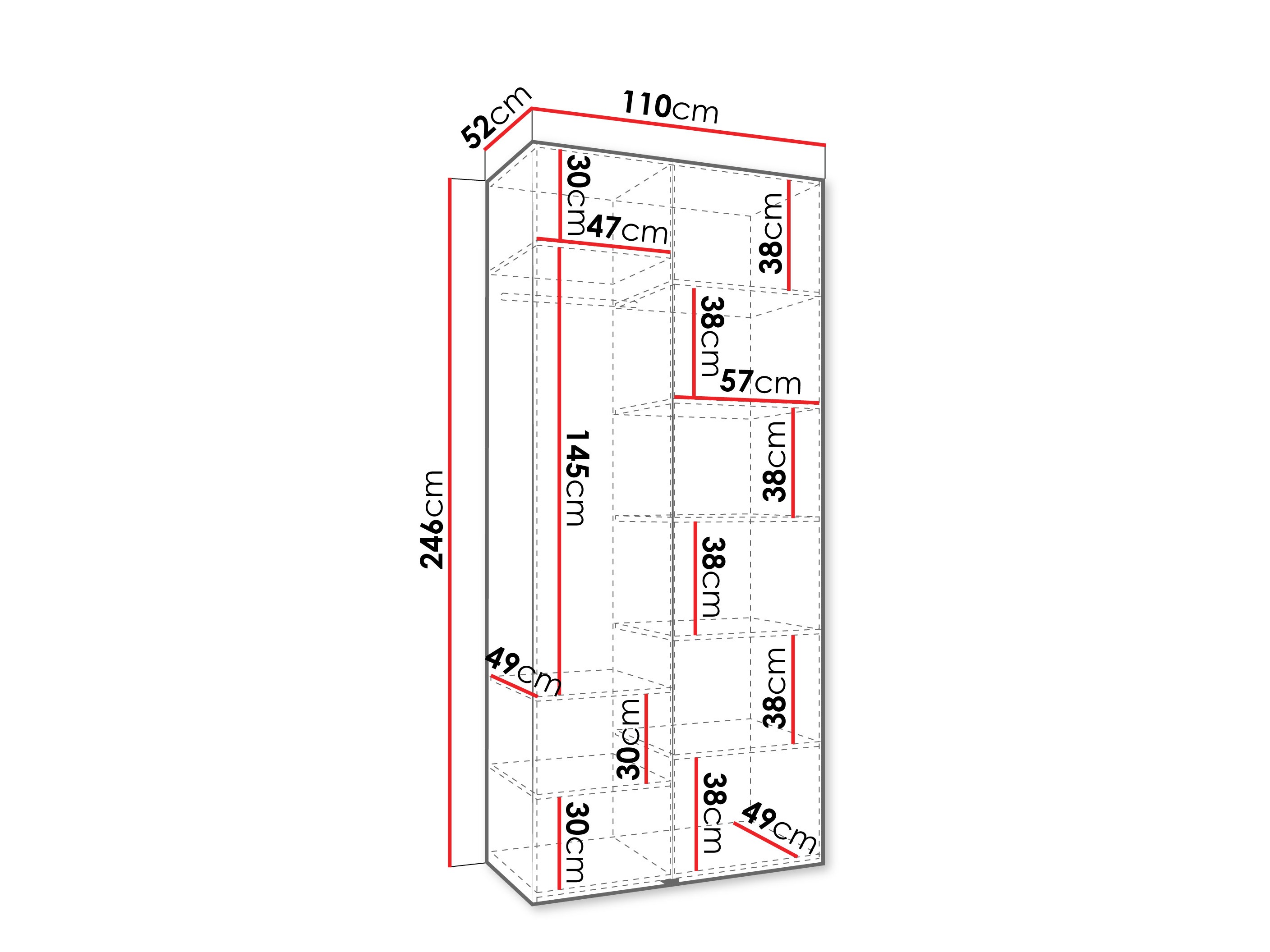 Wardrobe Hartford 540 (White)