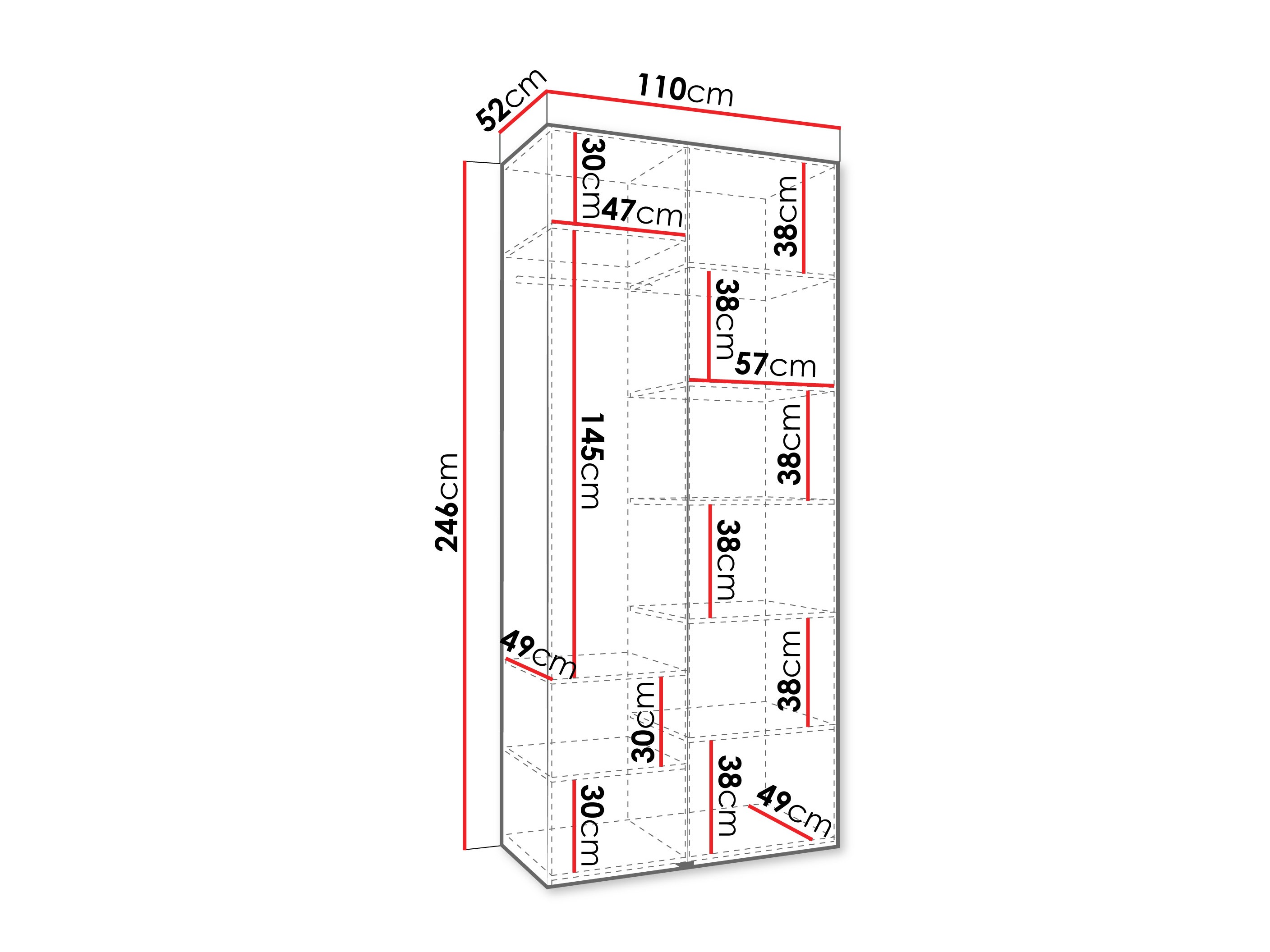 Wardrobe Hartford 540 (White)
