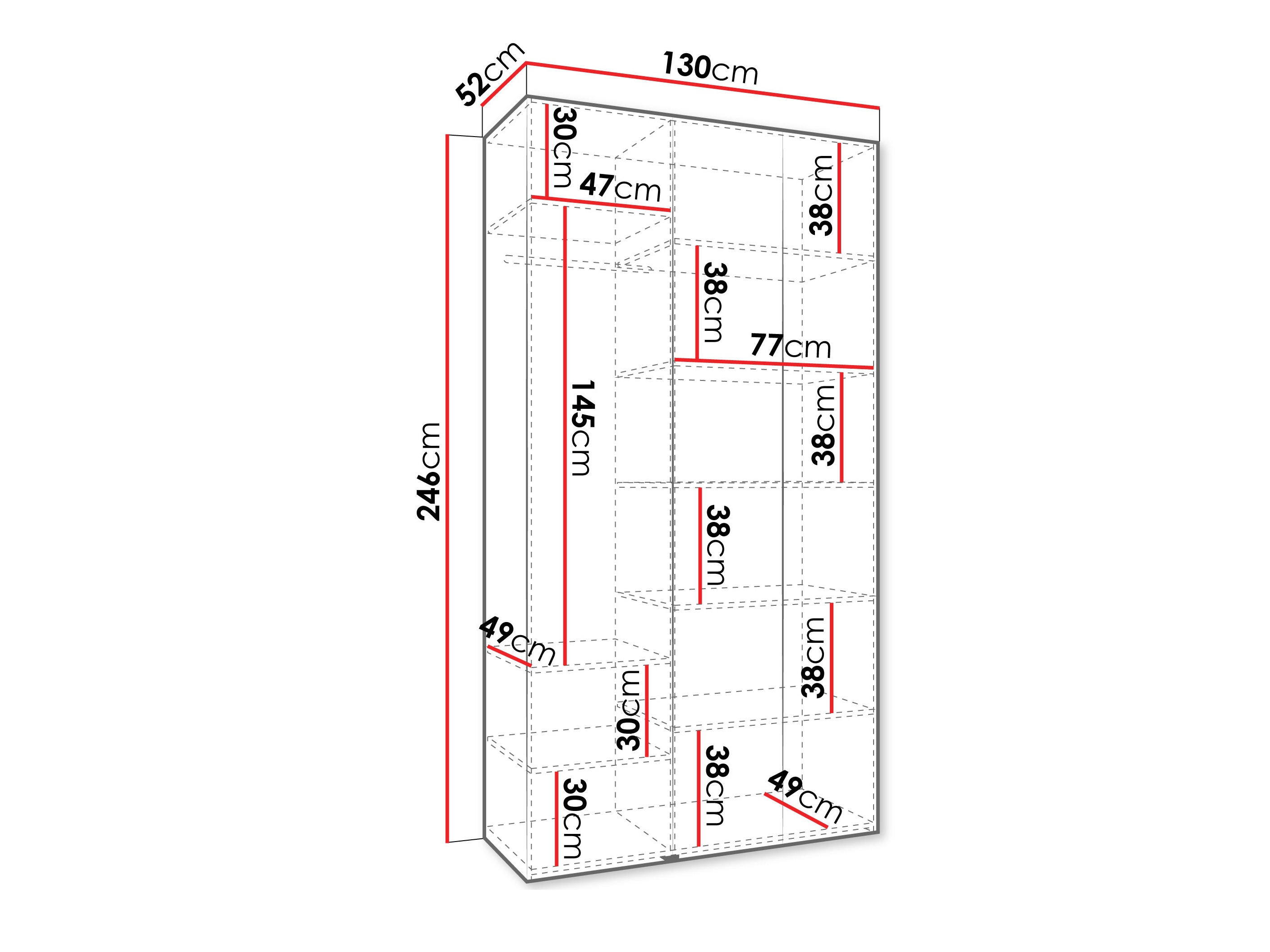 Wardrobe Hartford 544 (White)