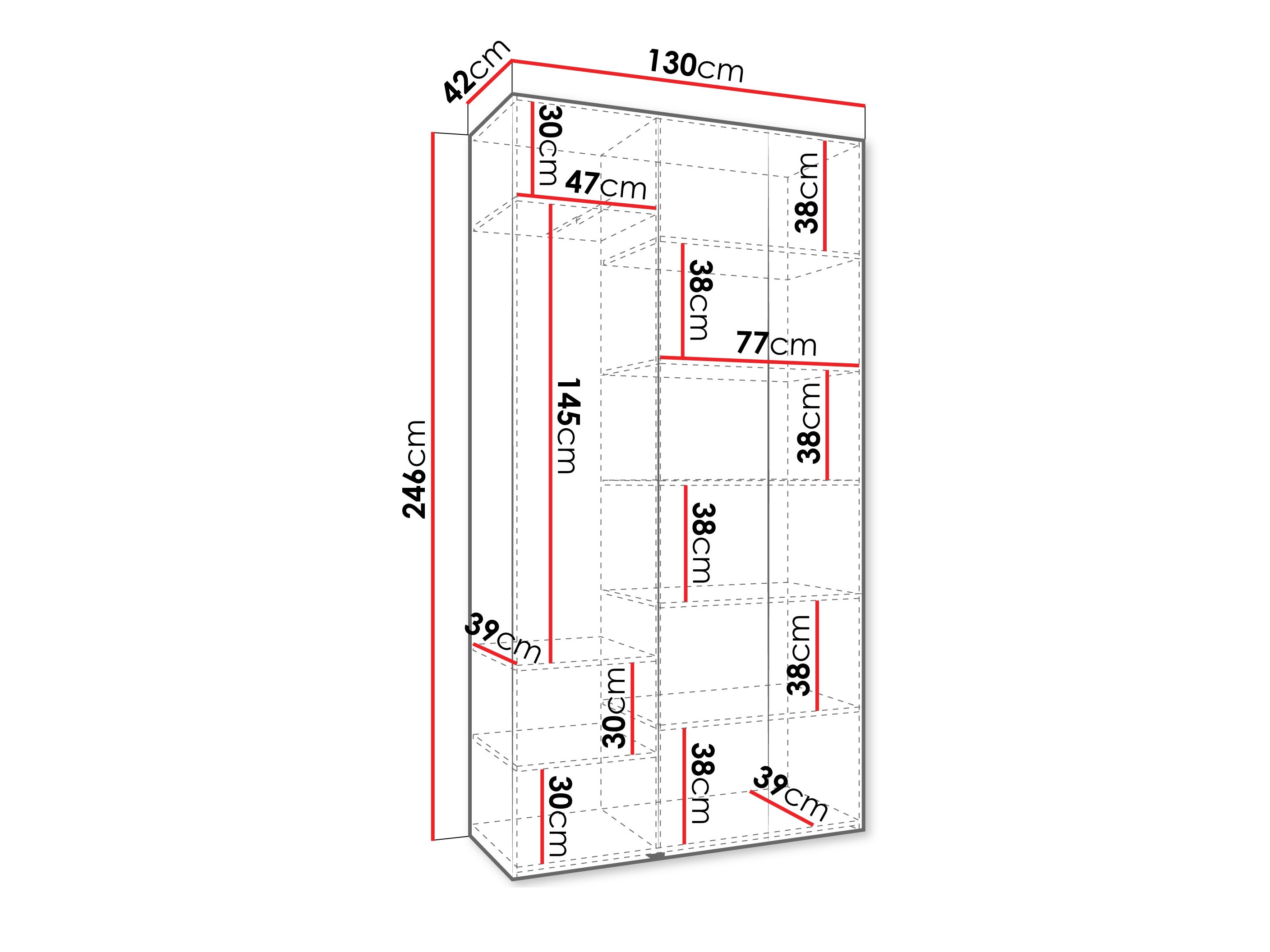 Wardrobe Hartford 563 (White)