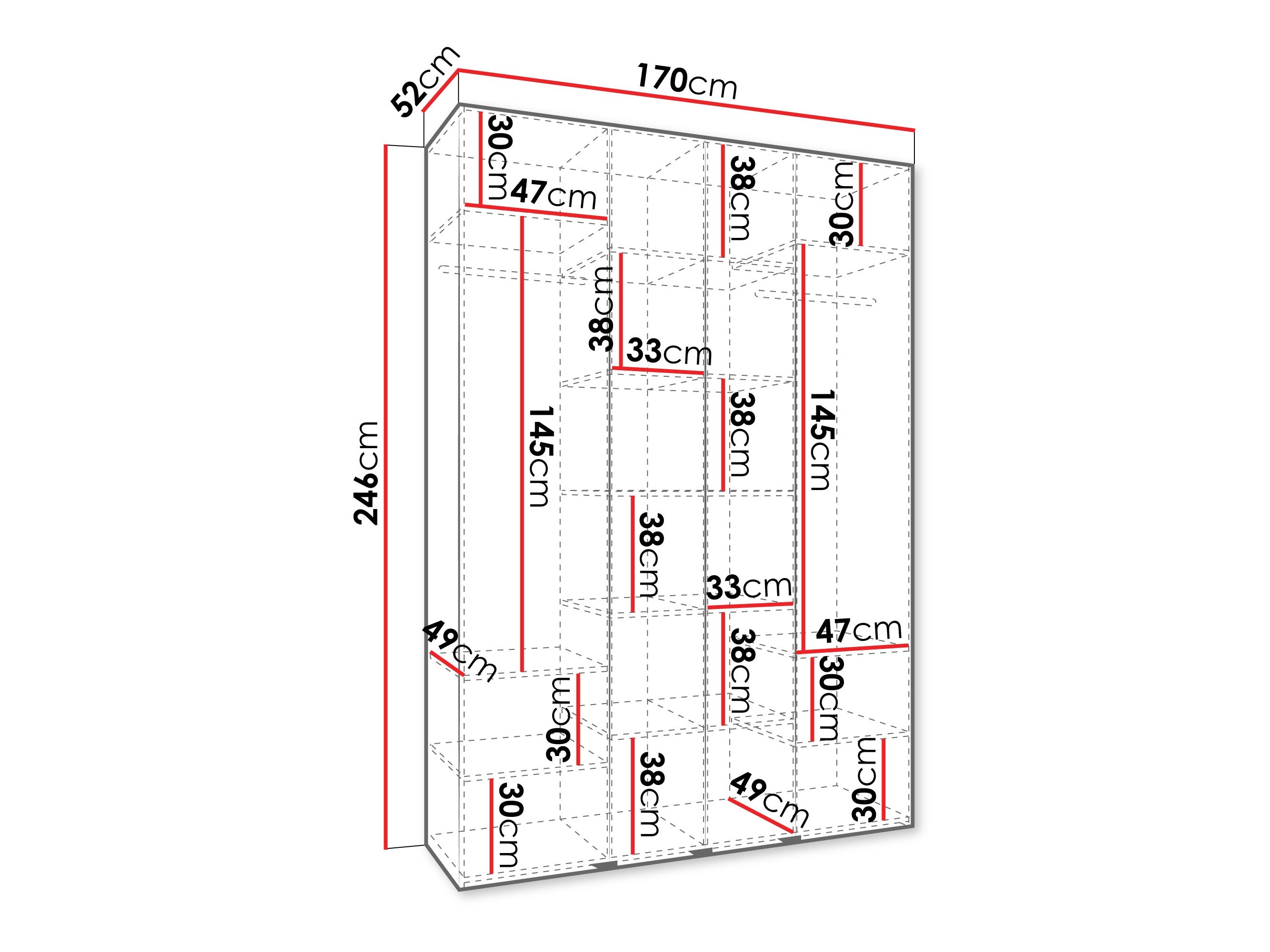 Wardrobe Hartford 564 (White)