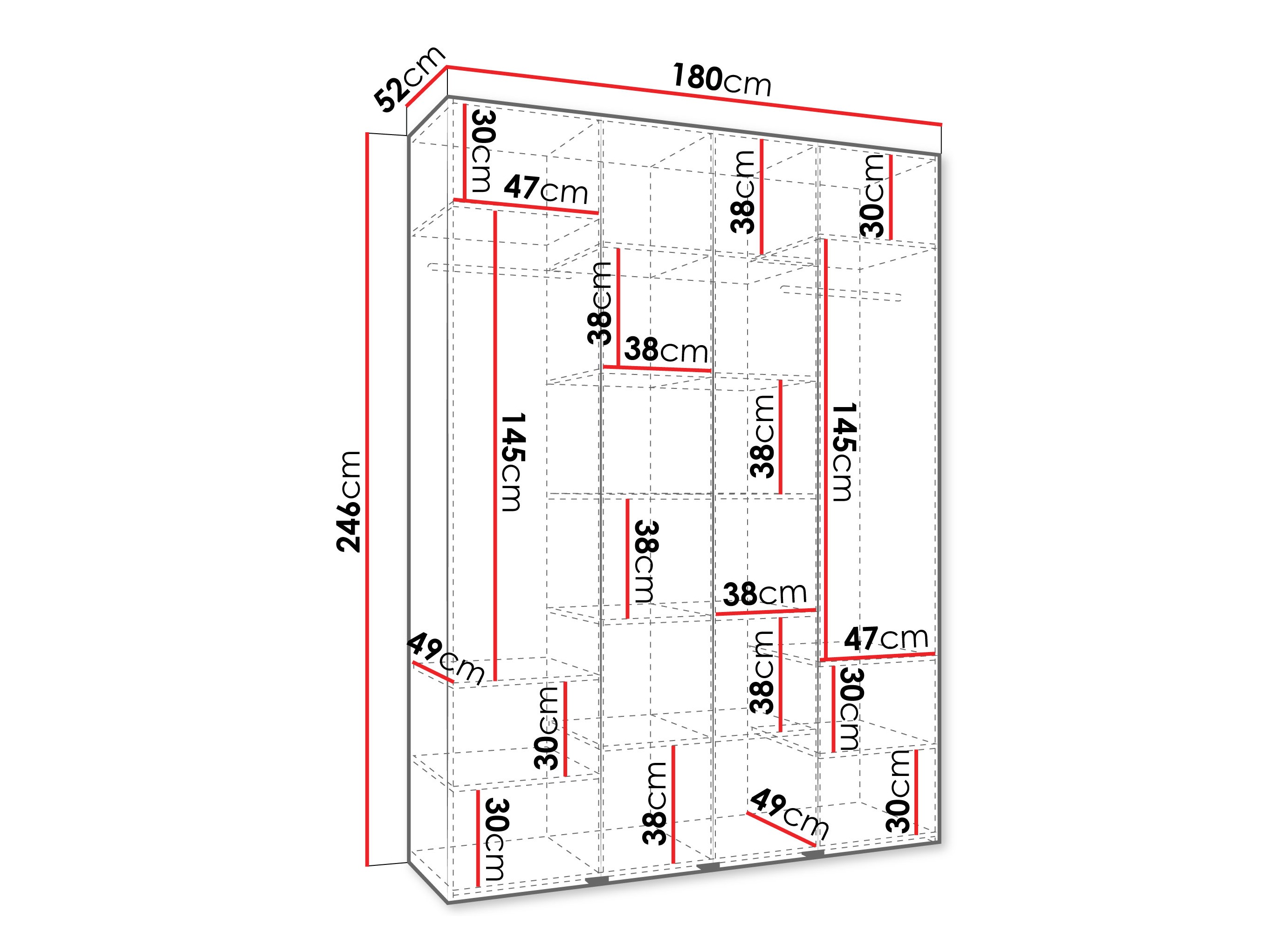 Wardrobe Hartford 564 (White)