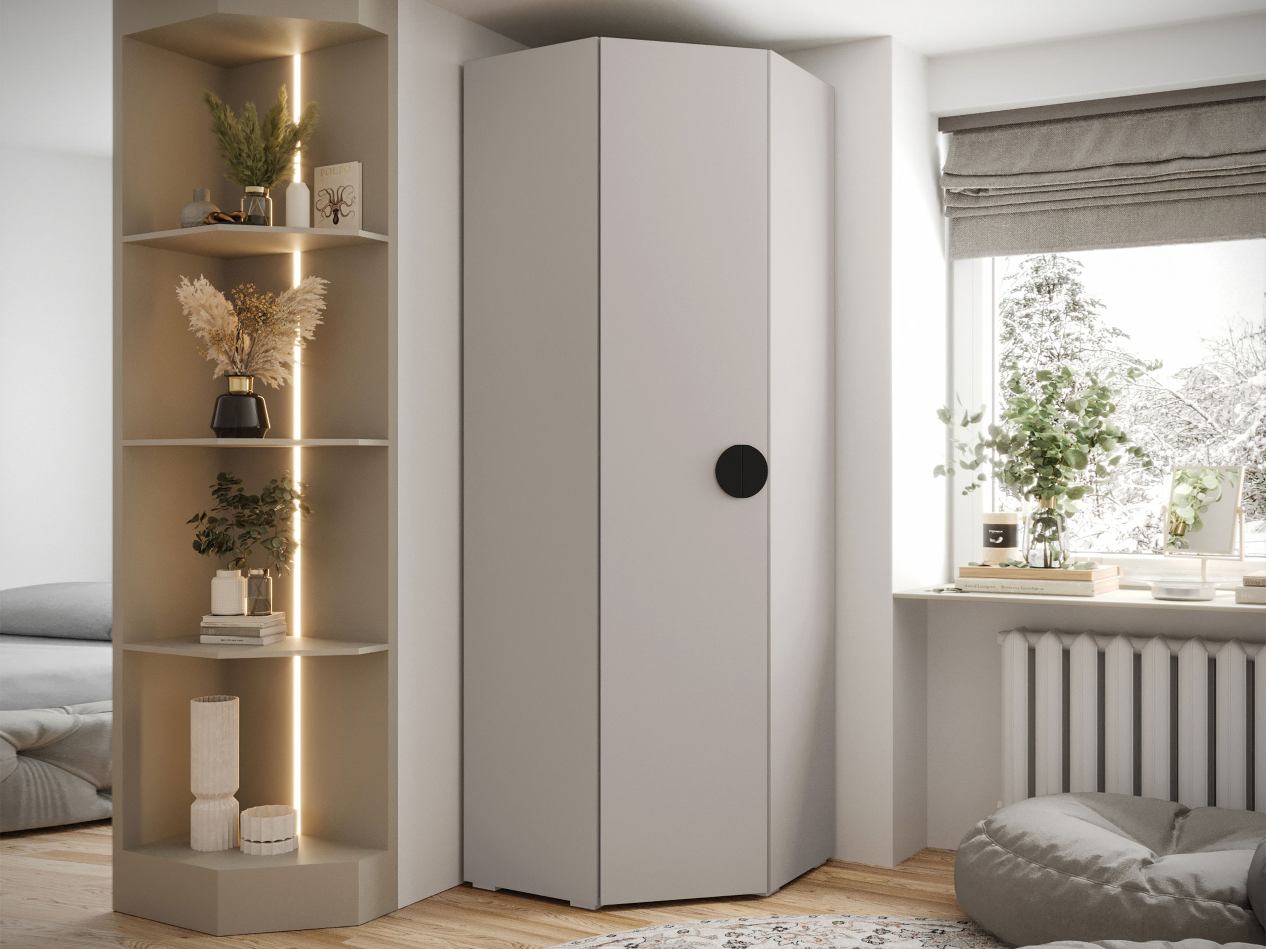 Corner wardrobe Hartford 568 (Cashmere)