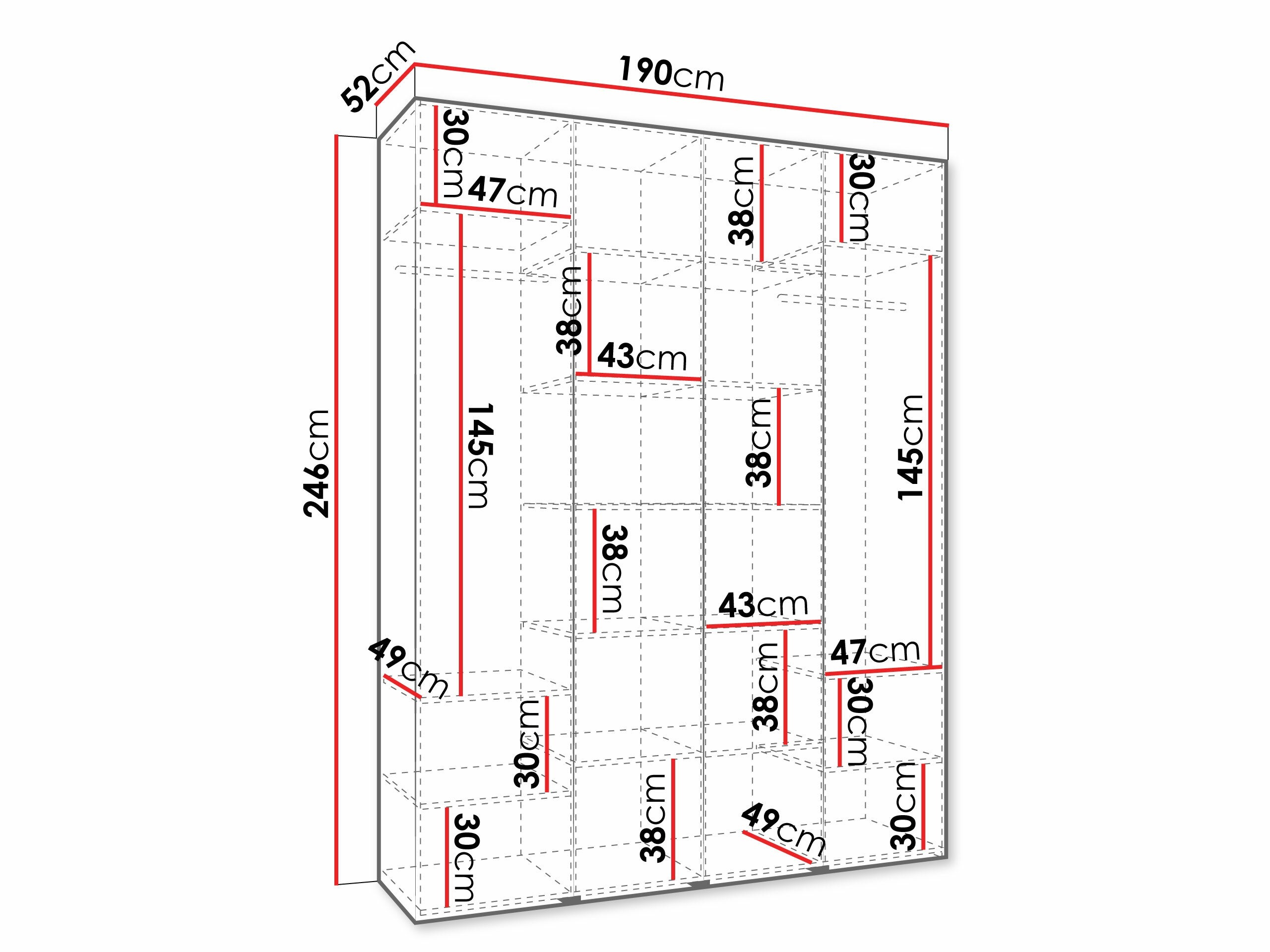 Wardrobe Hartford 570 (White)