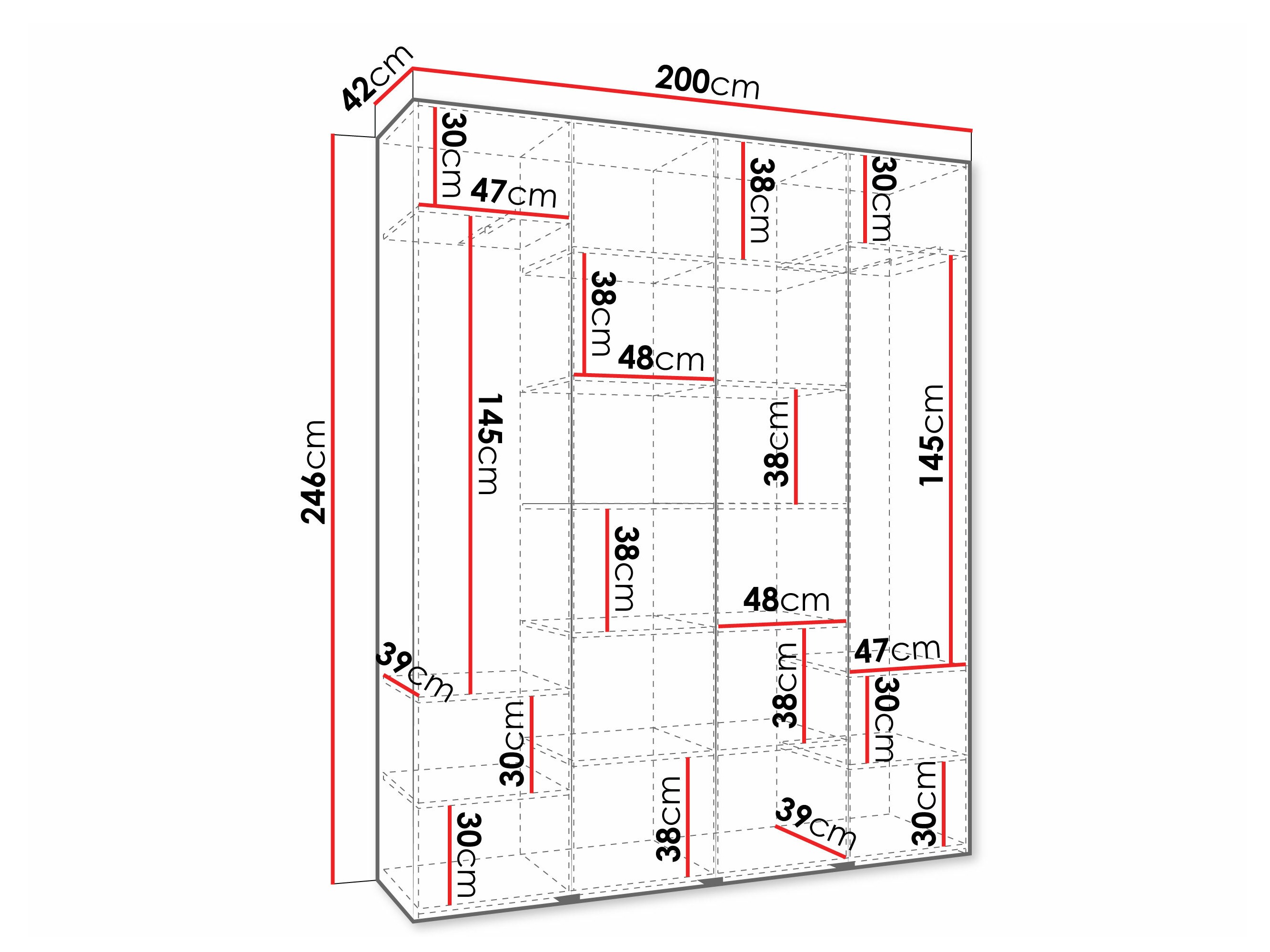 Wardrobe Hartford 570 (White)