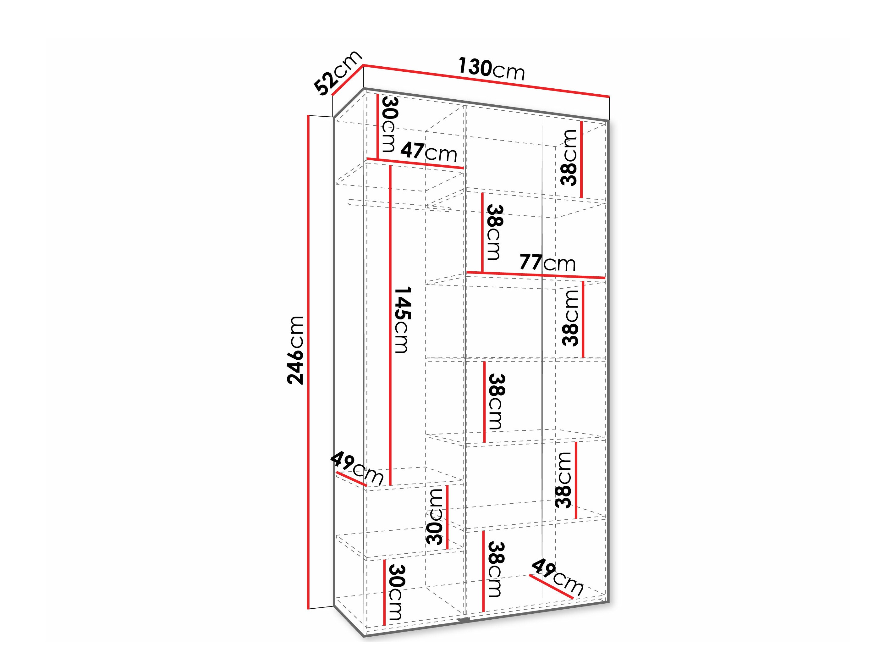 Wardrobe Hartford 571 (White)