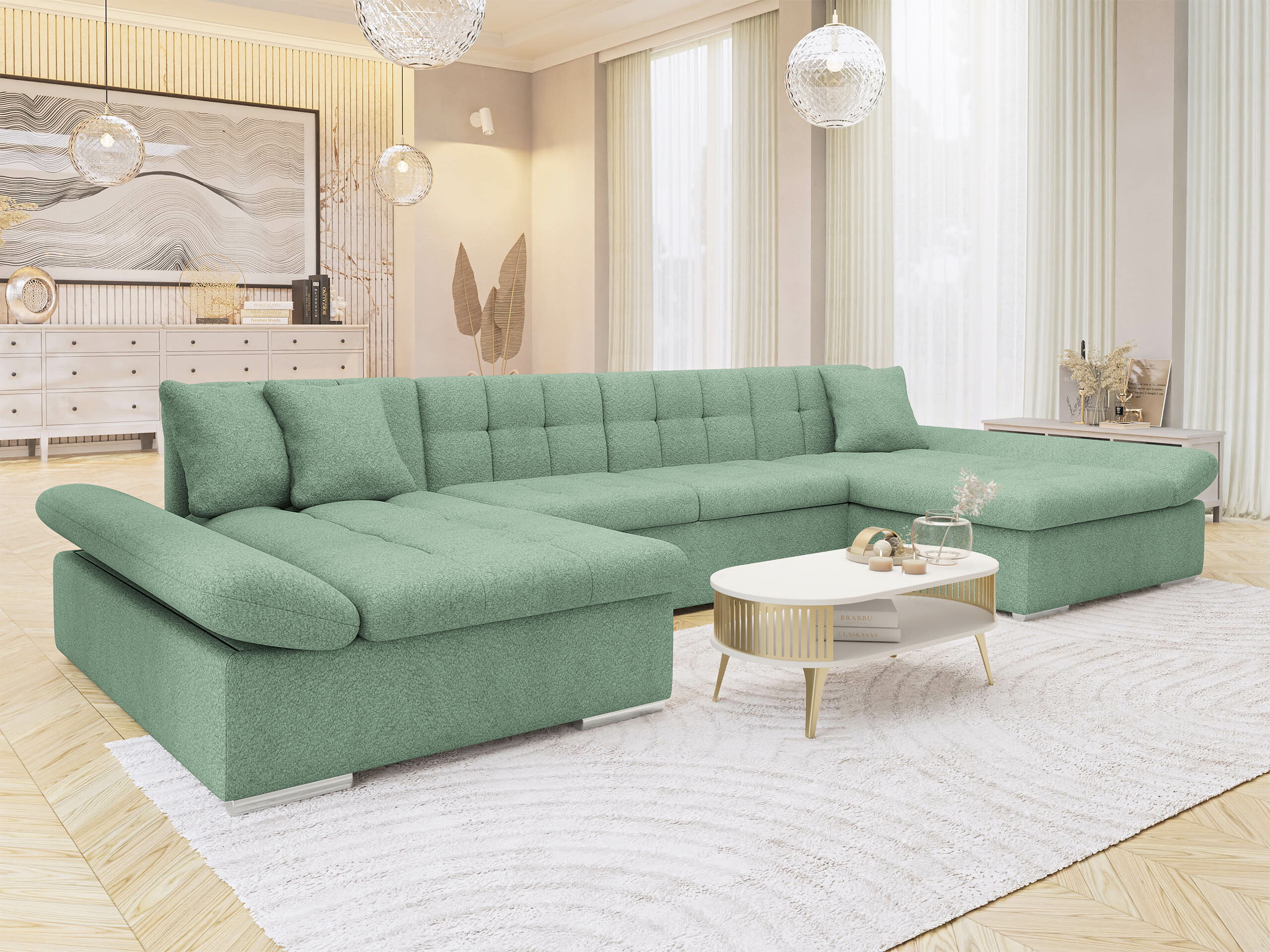 Corner sofa Comfivo Ficus (Coral 55)