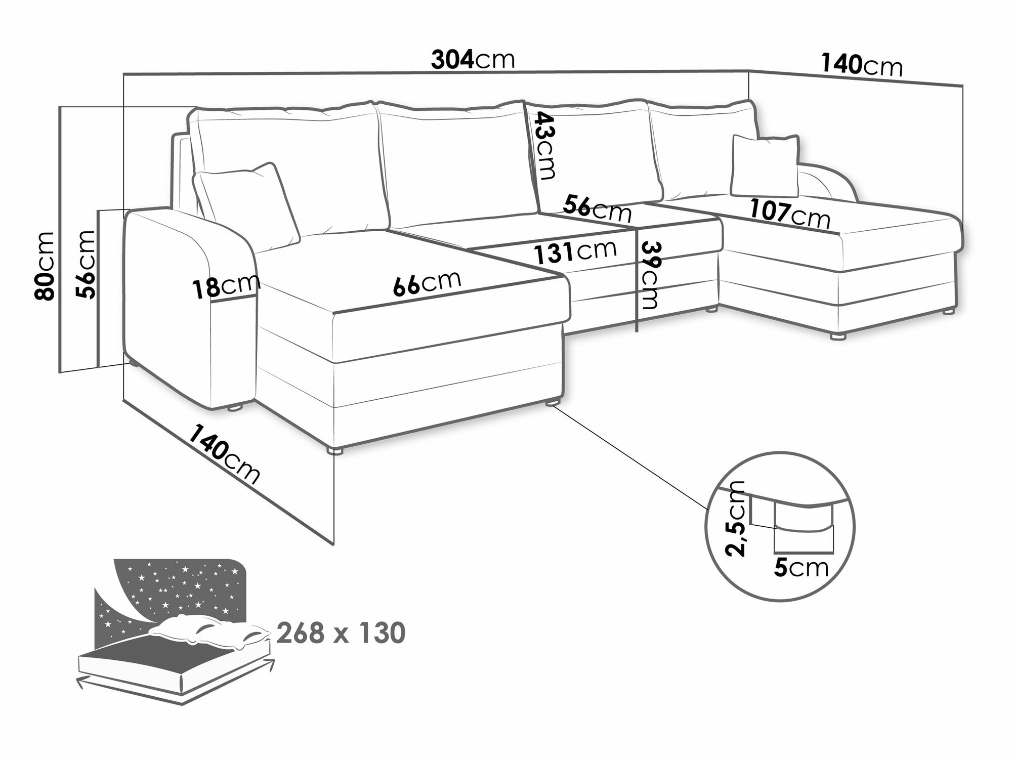 Corner sofa Comfivo Melissa IV (Mikrofaza 25 + Mikrofaza 31)