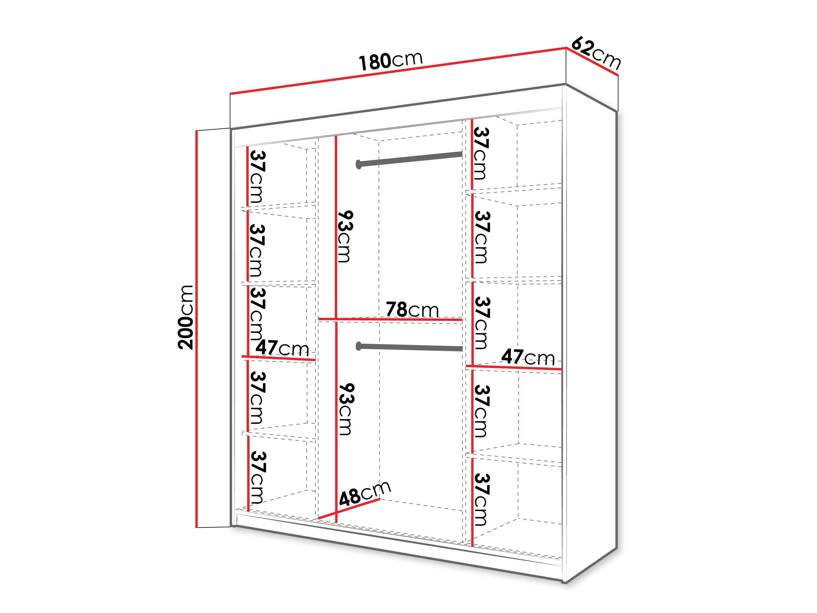 Wardrobe Hartford 578 (Artisan oak)