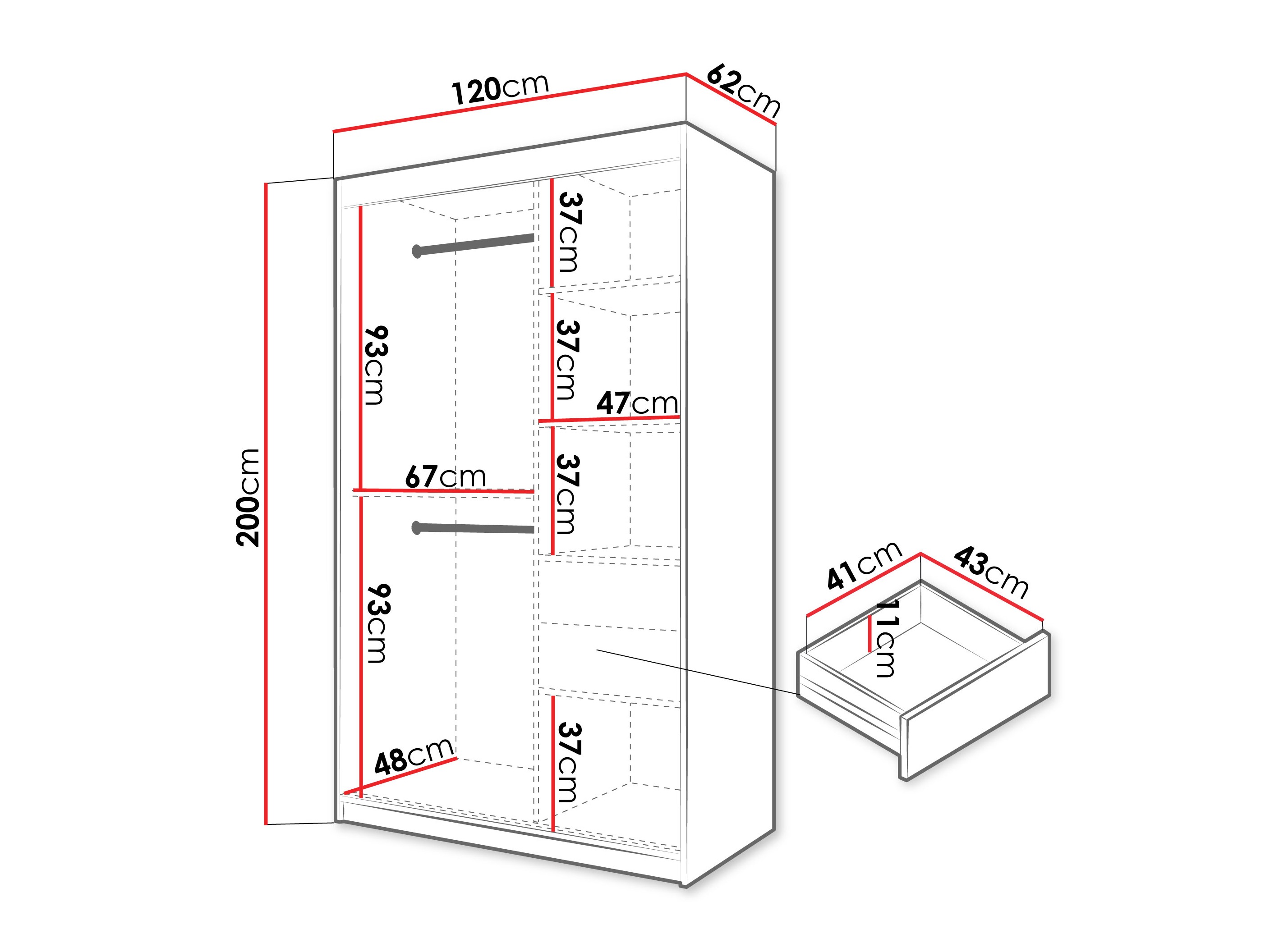 Wardrobe Hartford 578 (Sonoma oak)