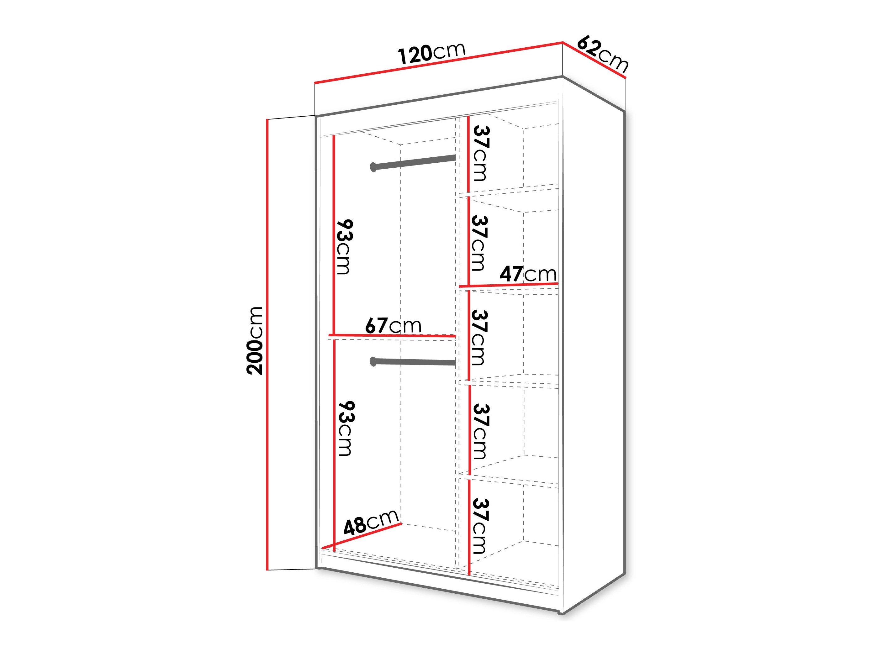 Wardrobe Hartford 578 (Sonoma oak)
