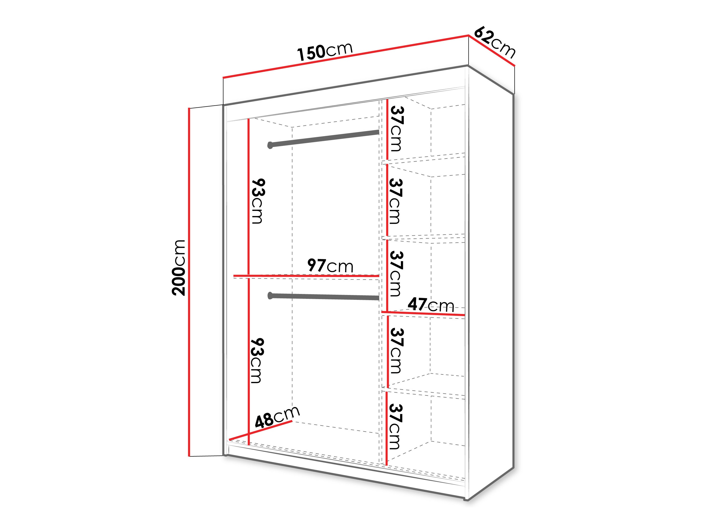 Wardrobe Hartford 578 (Sonoma oak)