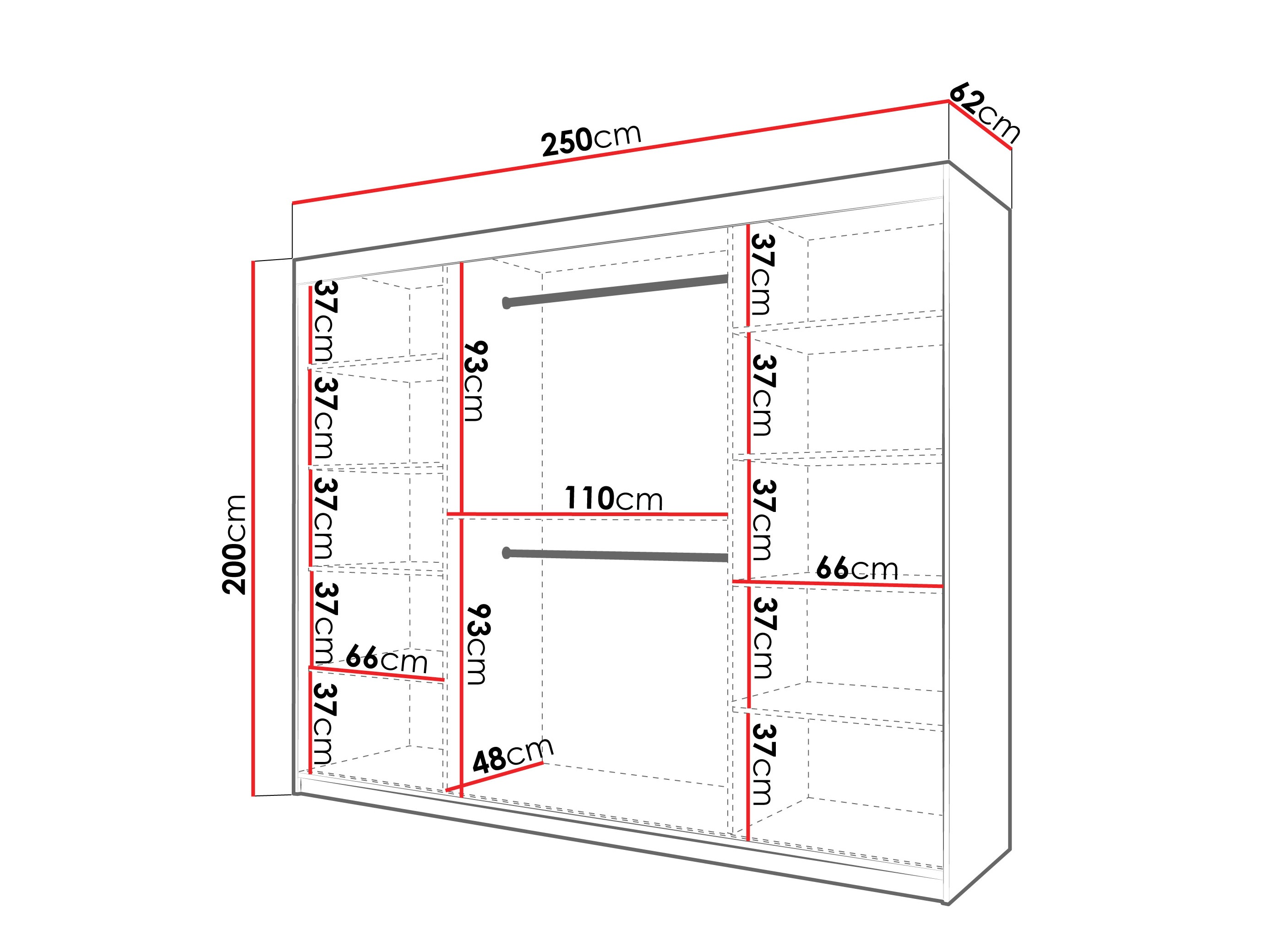 Wardrobe Hartford 578 (Sonoma oak)