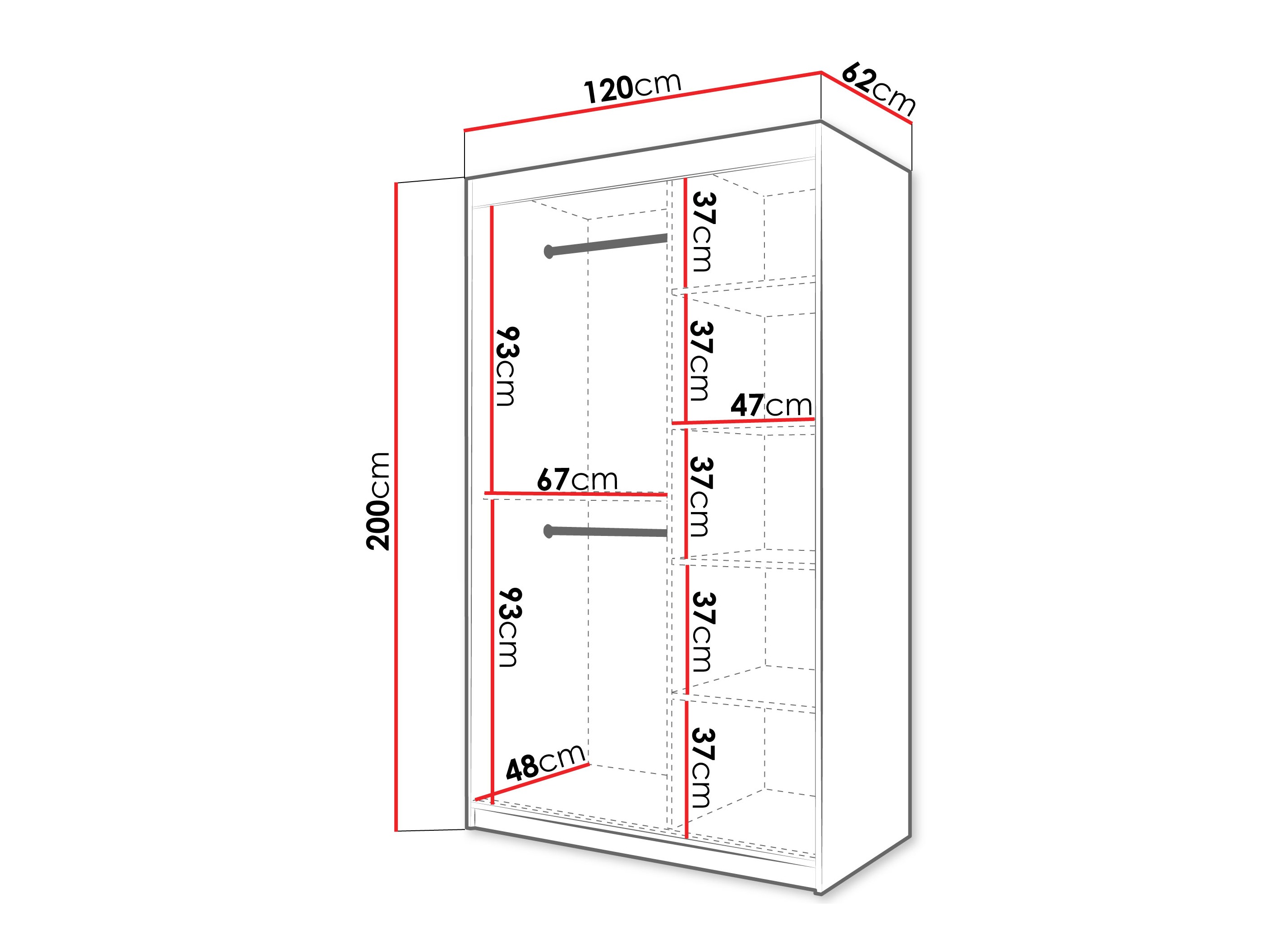 Wardrobe Hartford 578 (White)